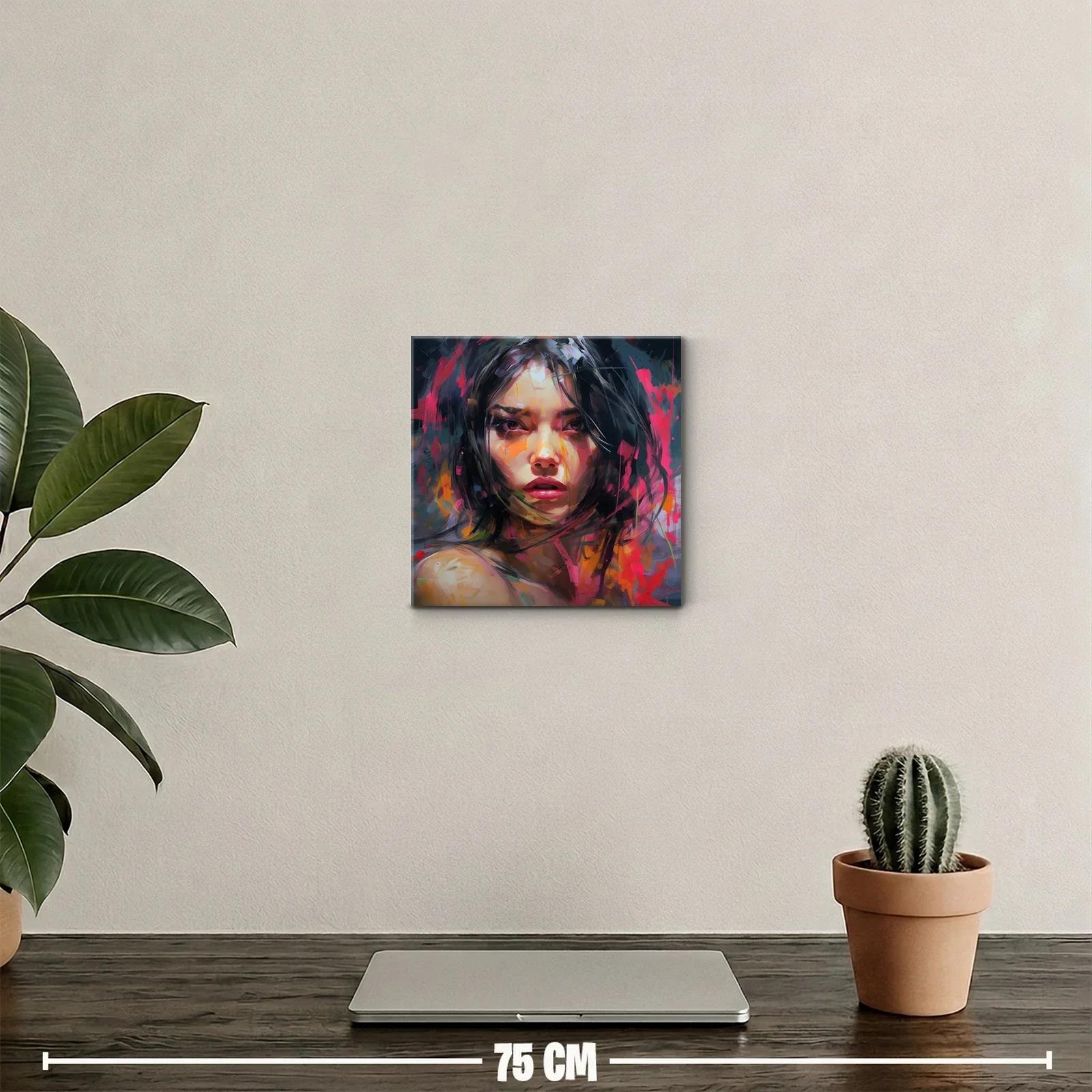 Retrato vibrante de mujer con colores intensos — miniatura 2