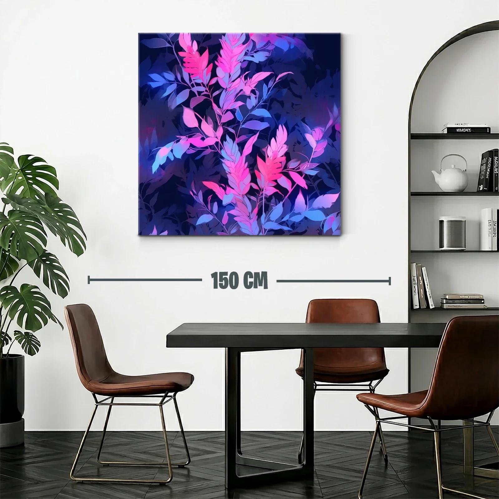 Composición Floral en Tonos Fucsia y Azul Profundo — miniatura 2