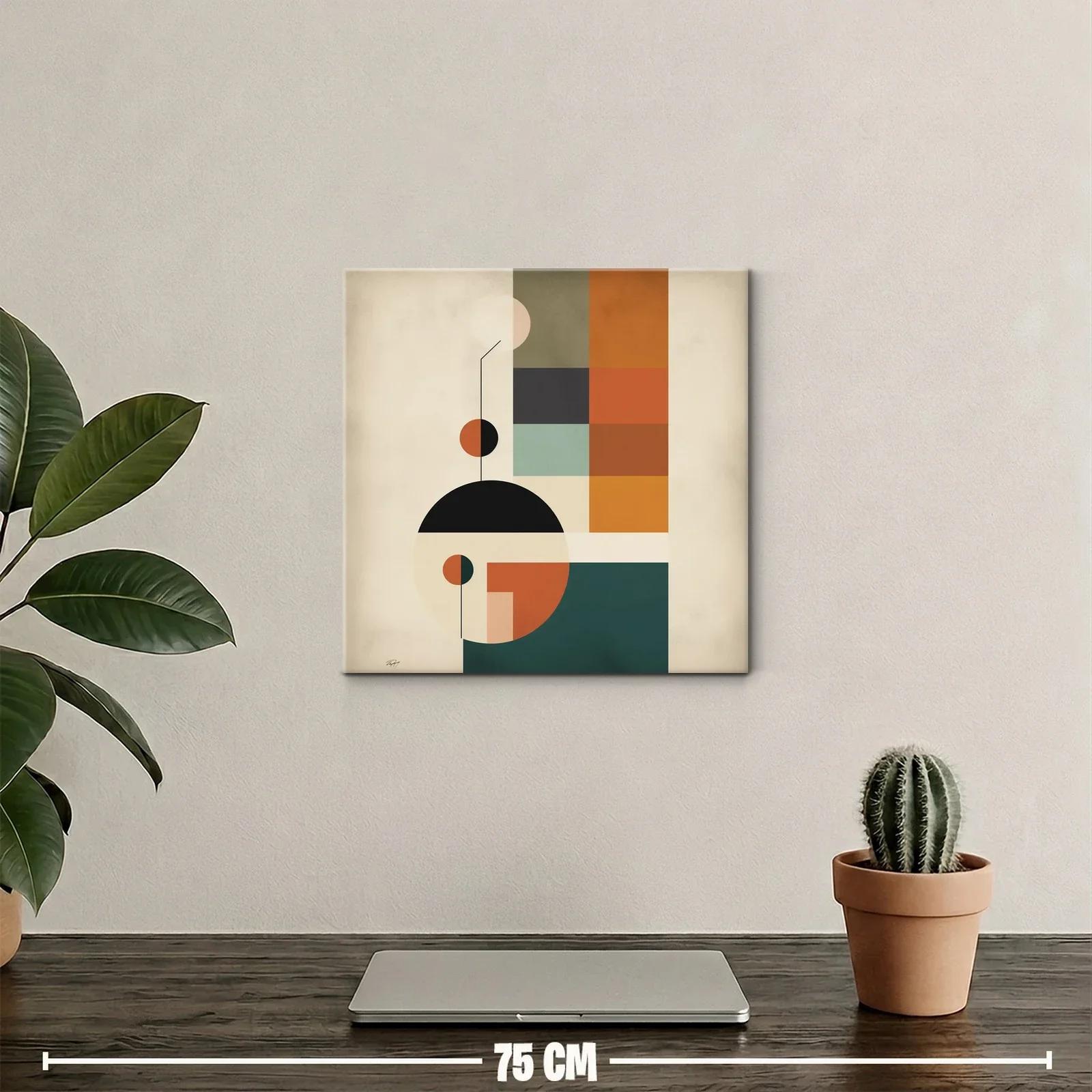 Composición geométrica en tonos tierra y negro — miniatura 2