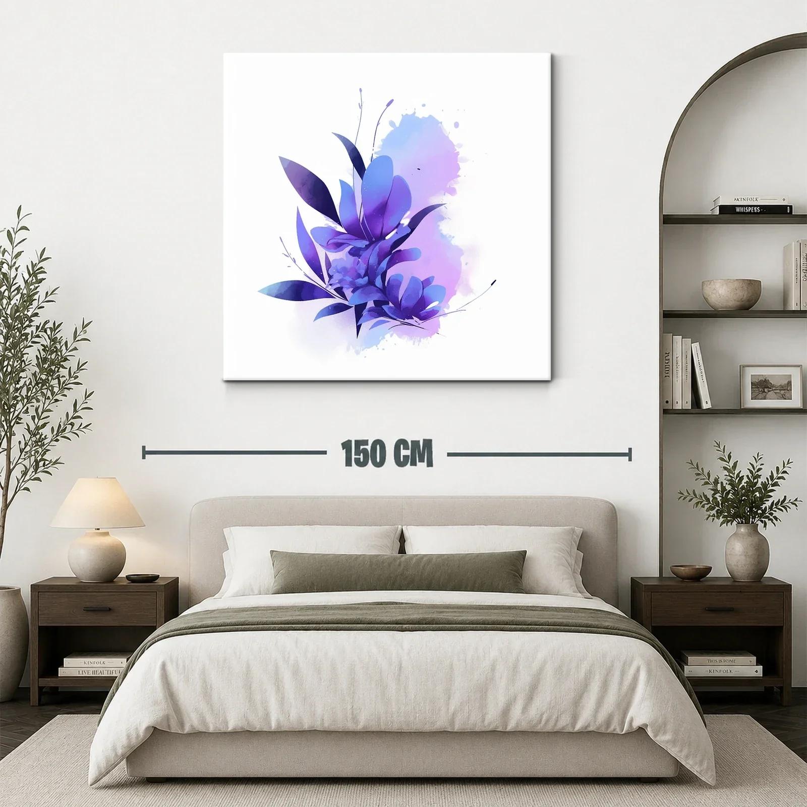 Composición floral en tonos violetas y azules suaves — miniatura 3