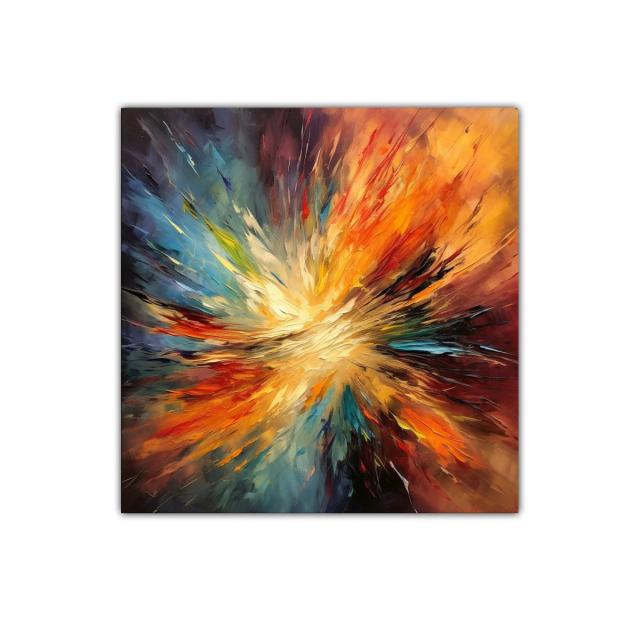 Explosión de color vibrante con energía y movimiento dinámico