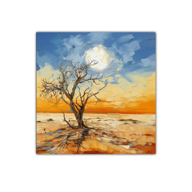 Solitaria belleza de un árbol bajo el cielo cambiante