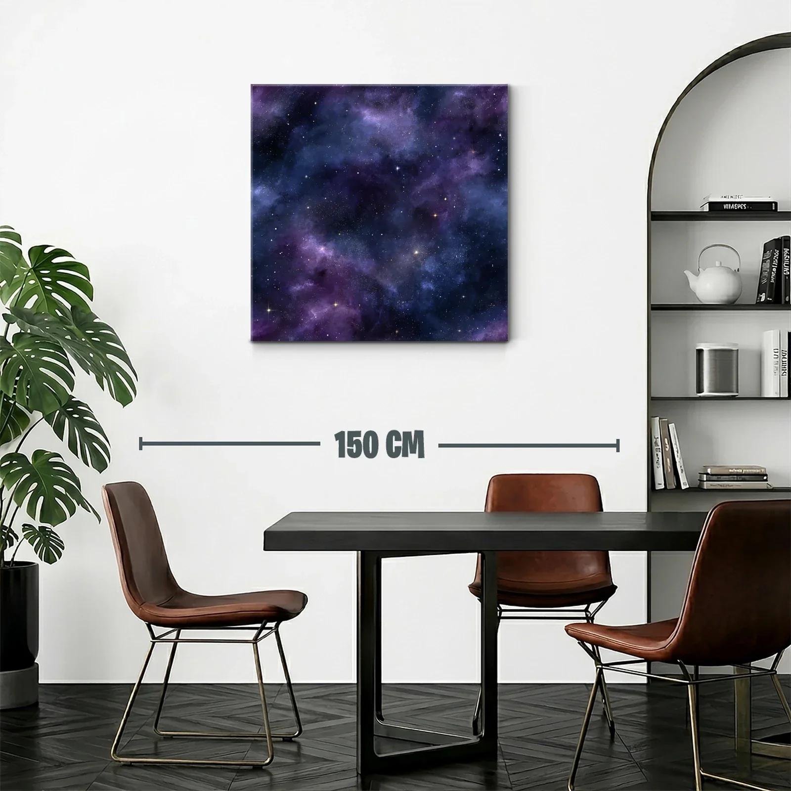 Cuadro de galaxia con tonos morados y azul oscuro — miniatura 2