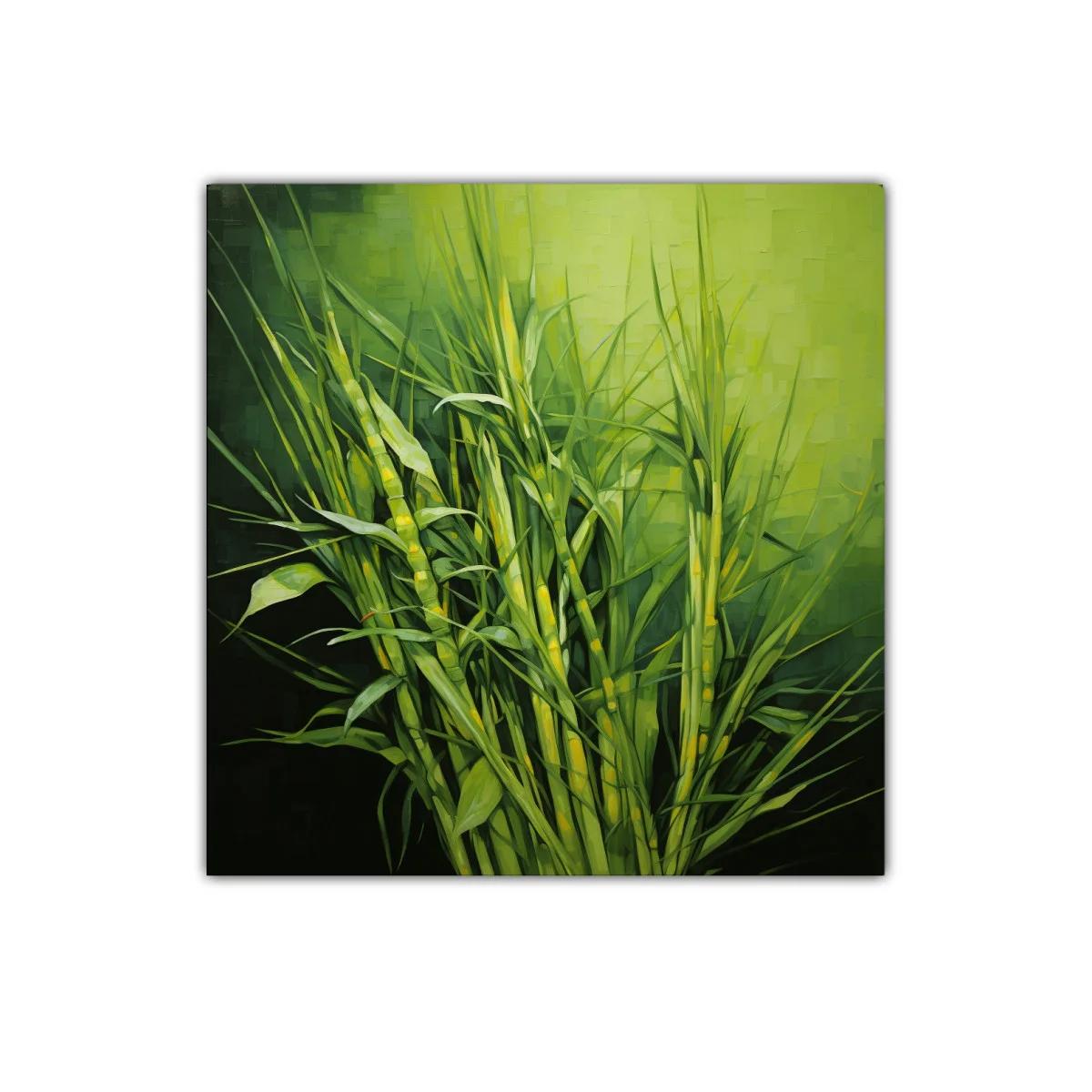 Cuadro con planta verde exuberante para decoración natural — imagen principal