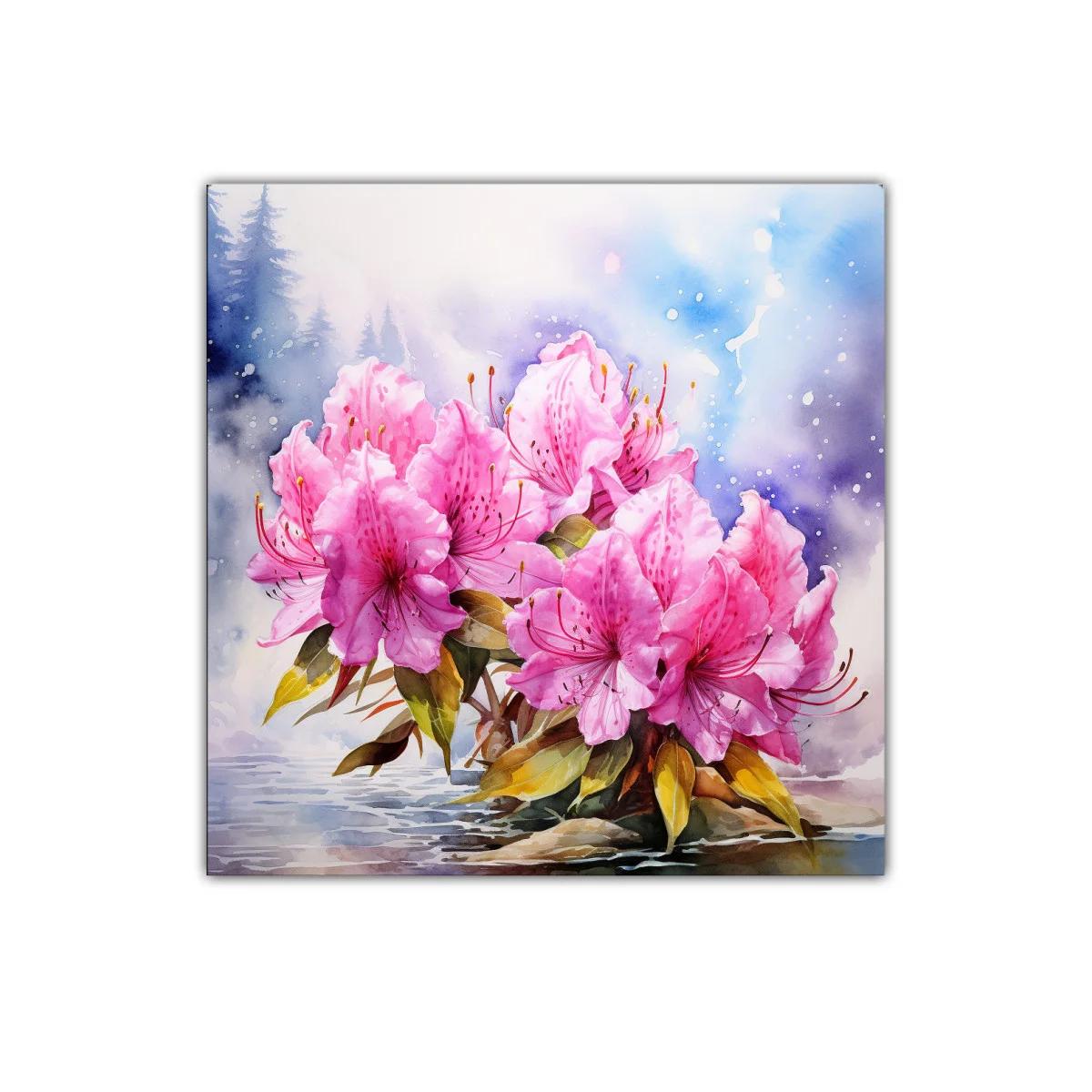 Delicado ramo de flores rosadas con fondo etéreo y acuático — imagen principal