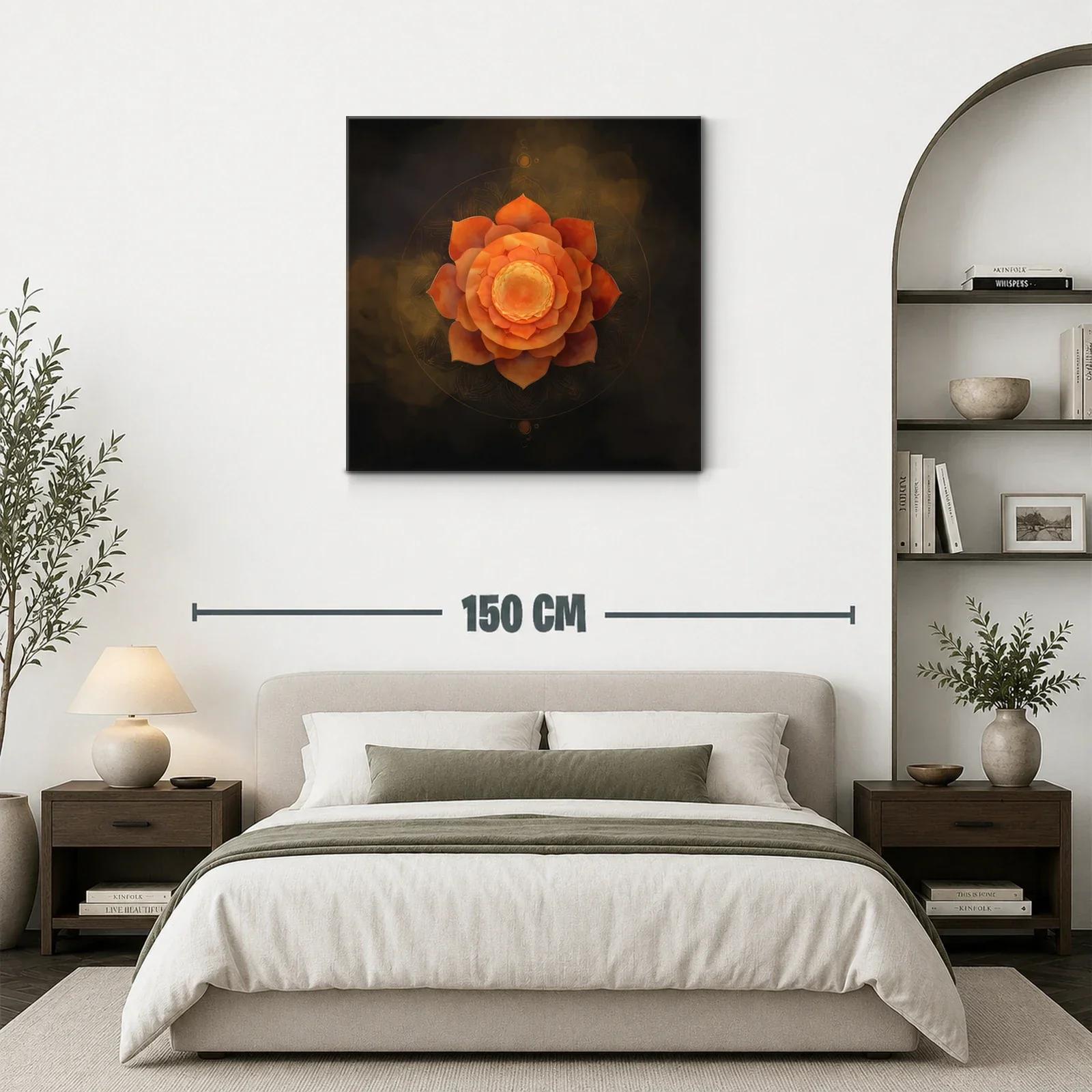Flor Mandala en Tonos Cálidos para Espacios Zen — miniatura 3