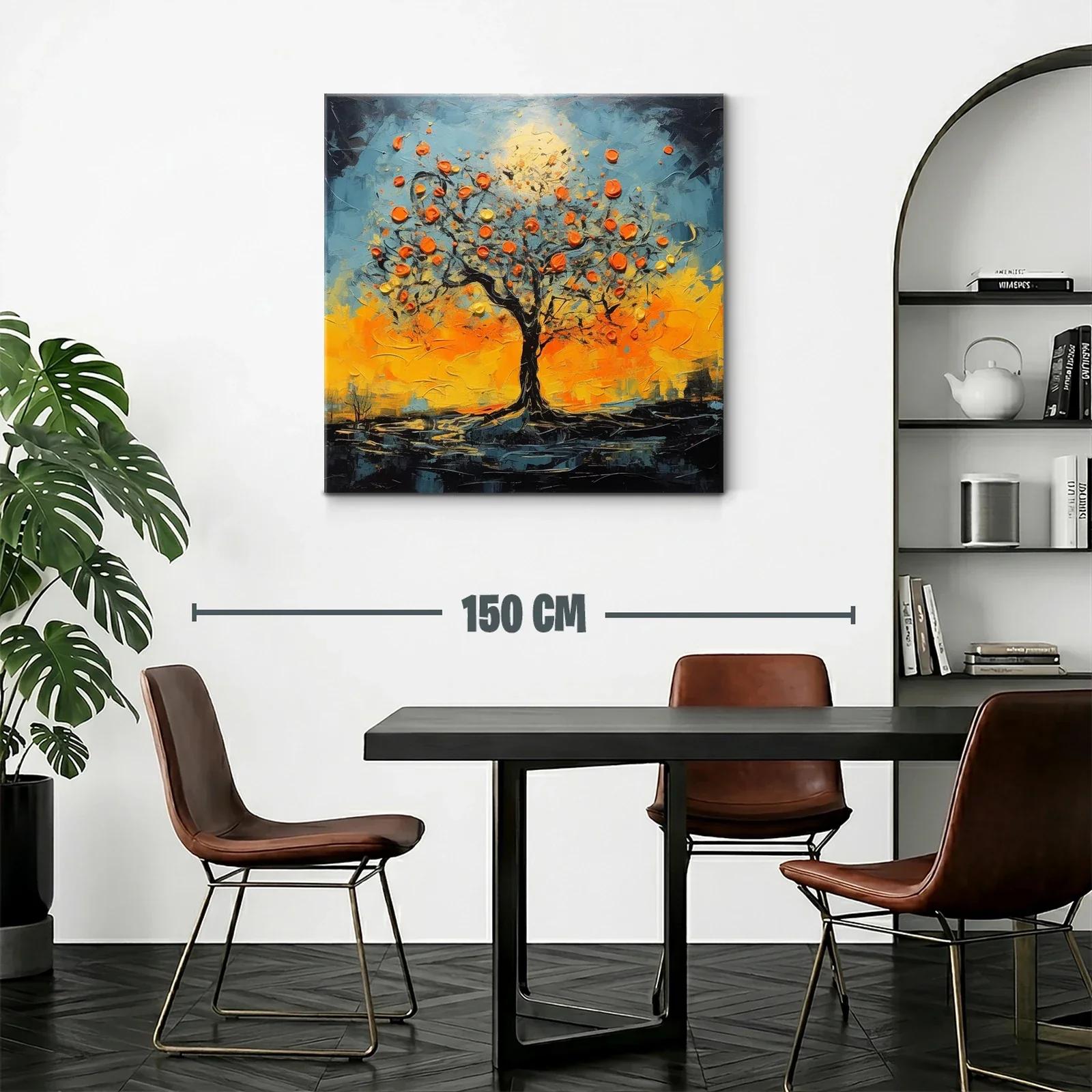 Árbol vibrante con frutos en contraste cálido y frío — miniatura 2