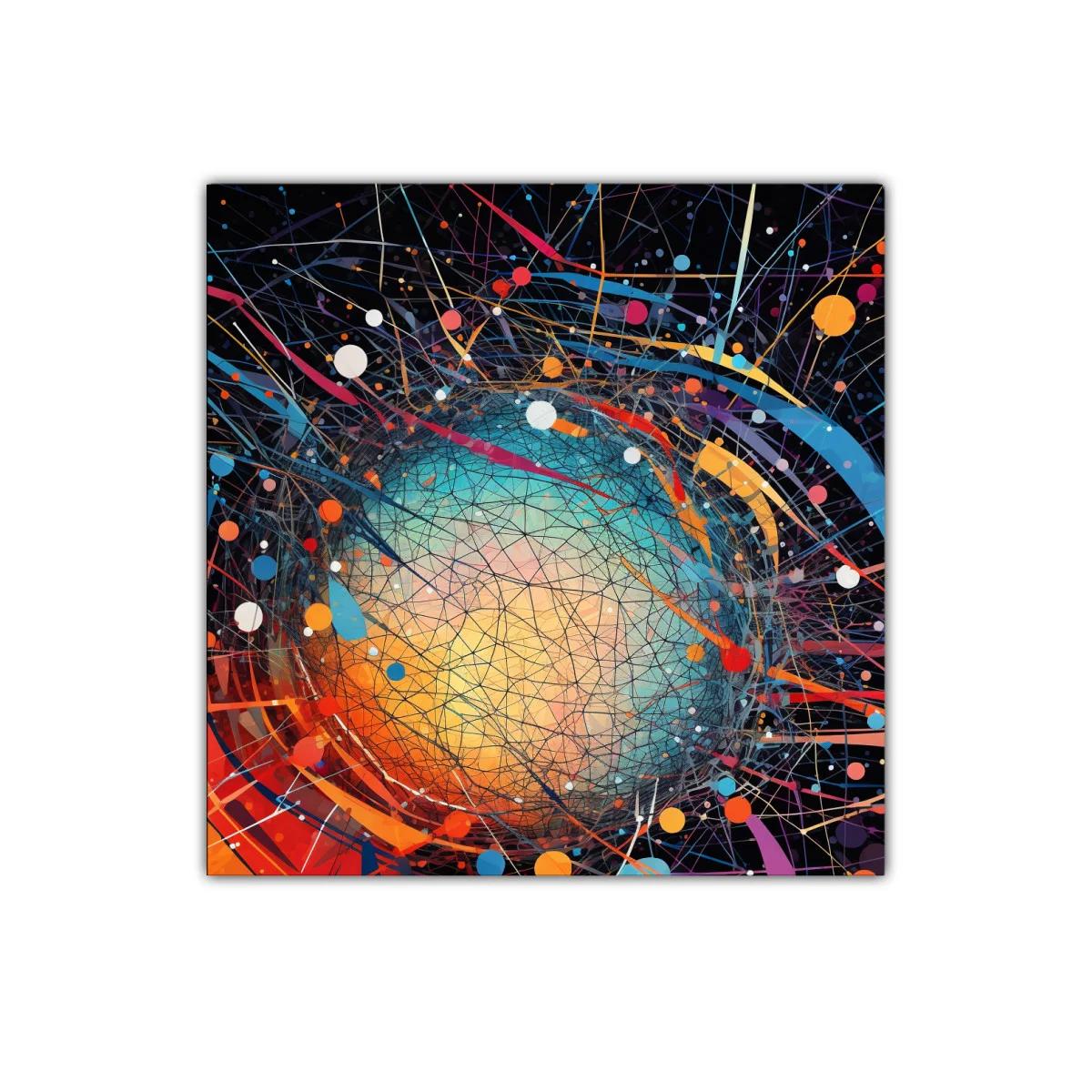 Explosión de color vibrante en composición abstracta dinámica — imagen principal