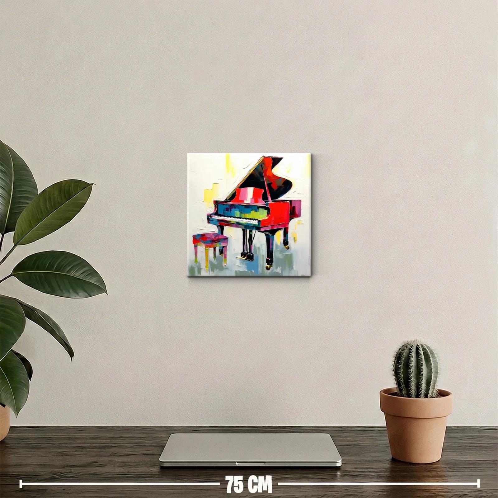 Cuadro Piano de Cola en Colores Vibrantes y Abstractos — miniatura 2