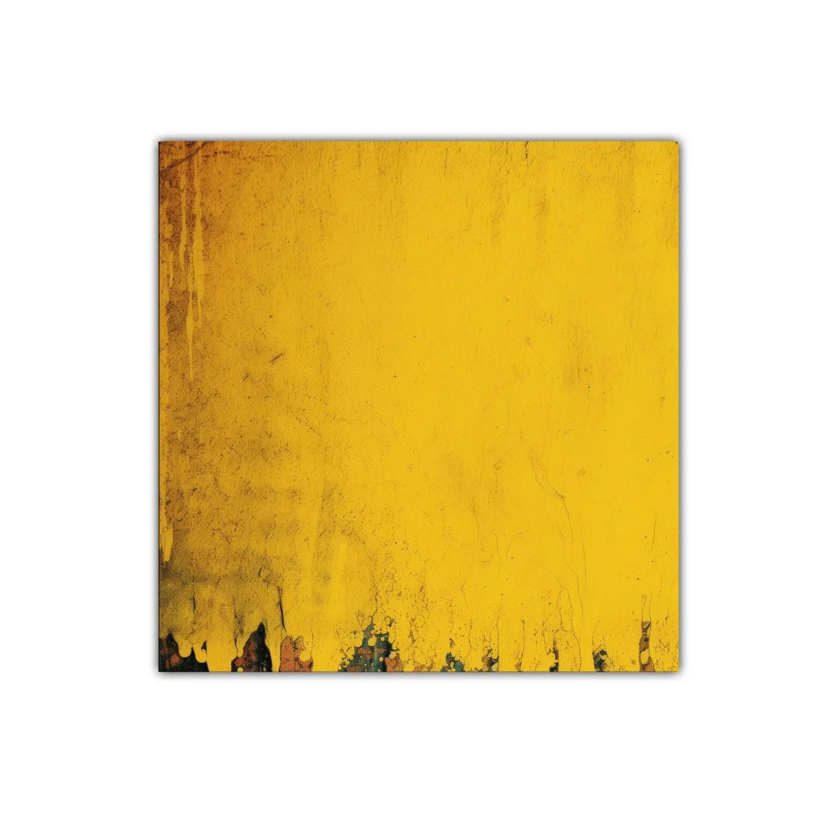 Cuadro decorativo arte abstracto en tonos amarillos vivos