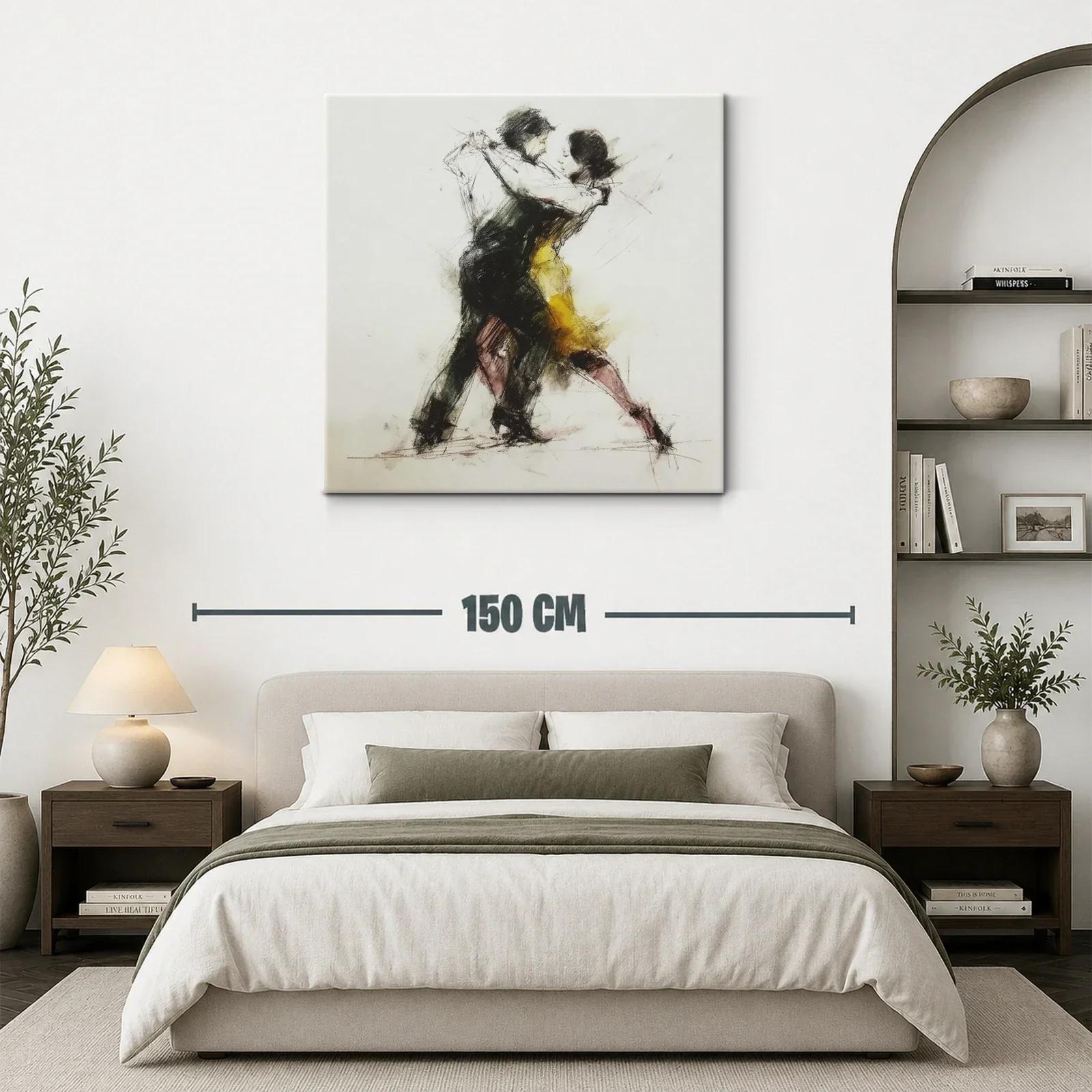 Pareja bailando tango en movimiento y pasión — miniatura 3