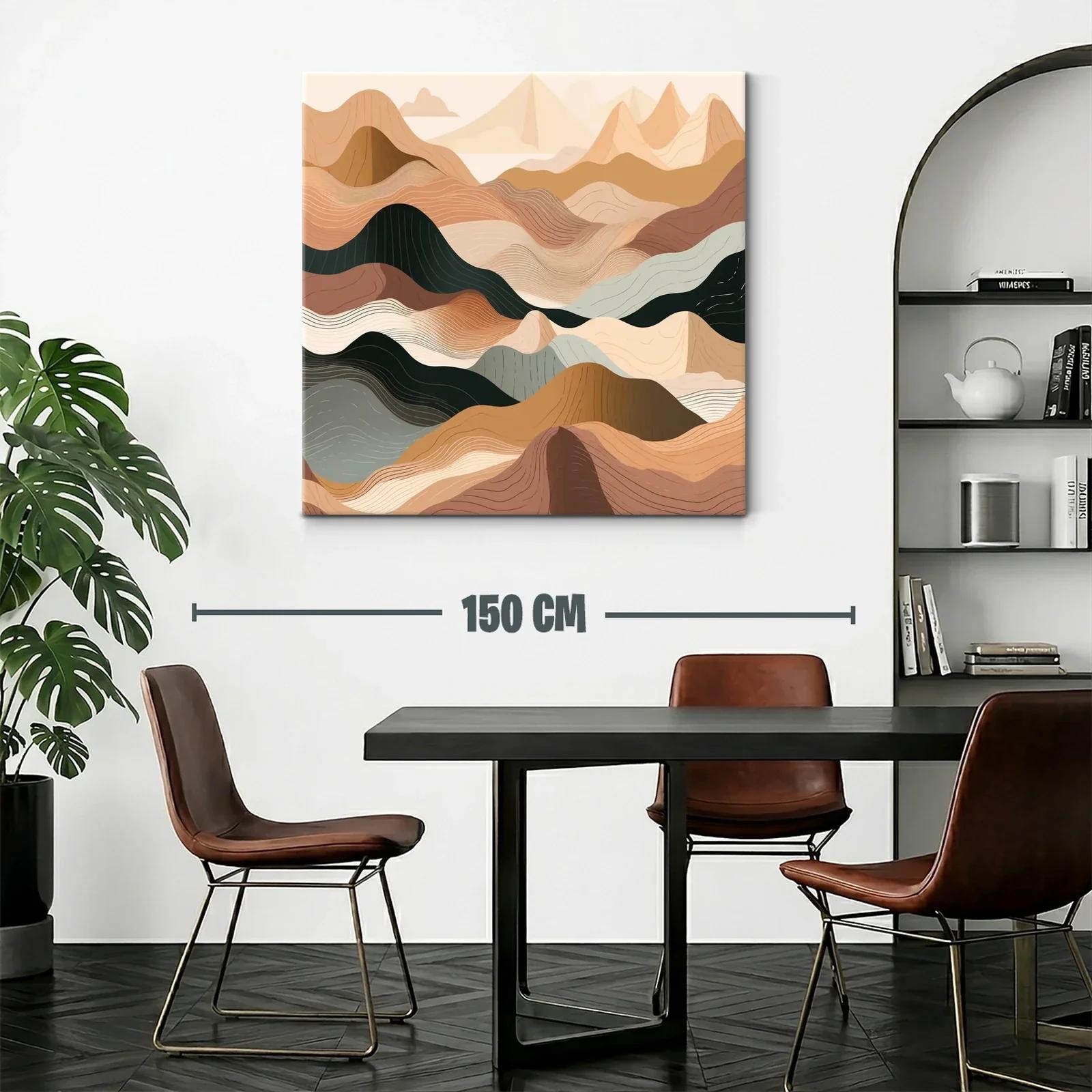 Paisaje abstracto en tonos tierra y negro elegante — miniatura 2