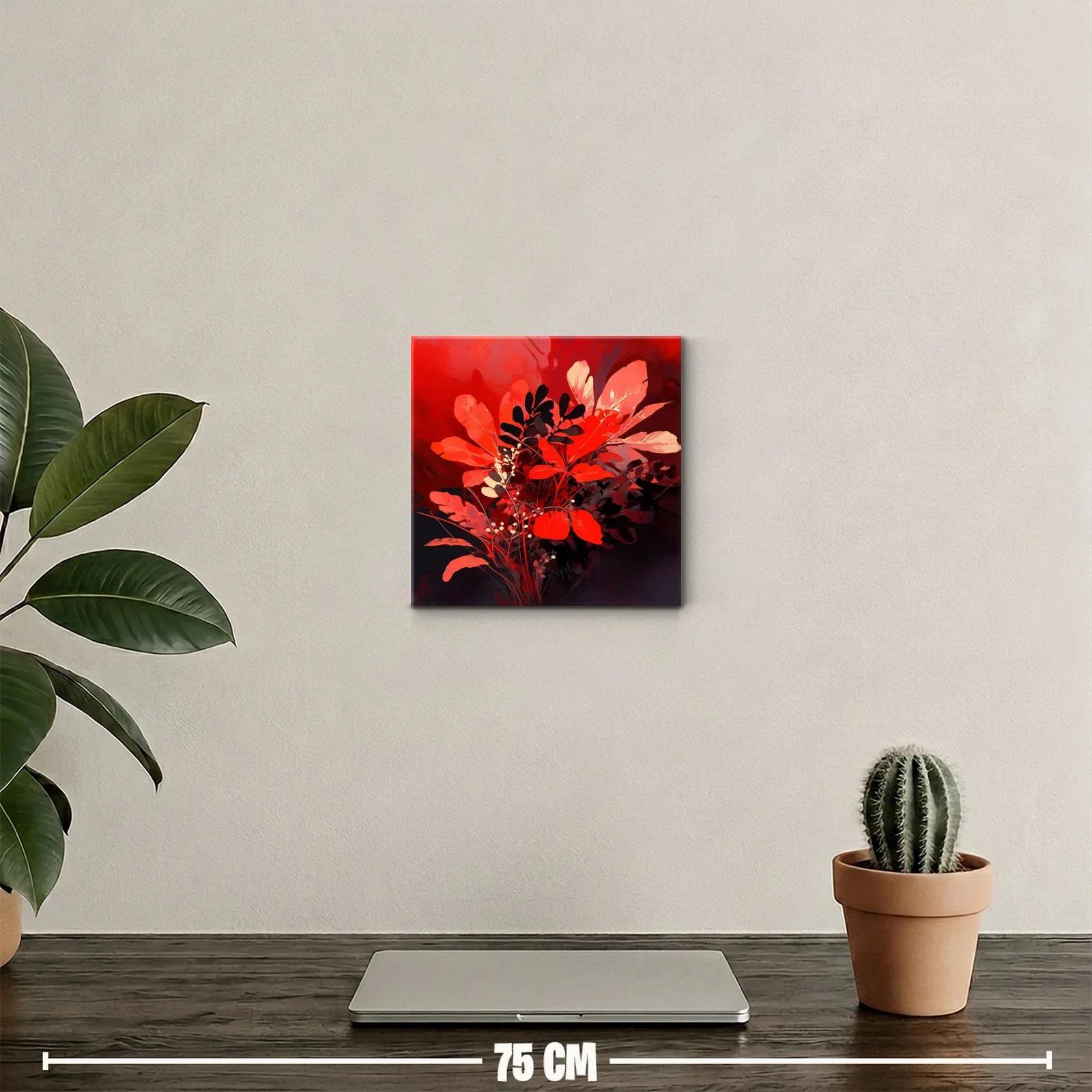 Cuadro decorativo con flores vibrantes y tonos intensos — miniatura 2