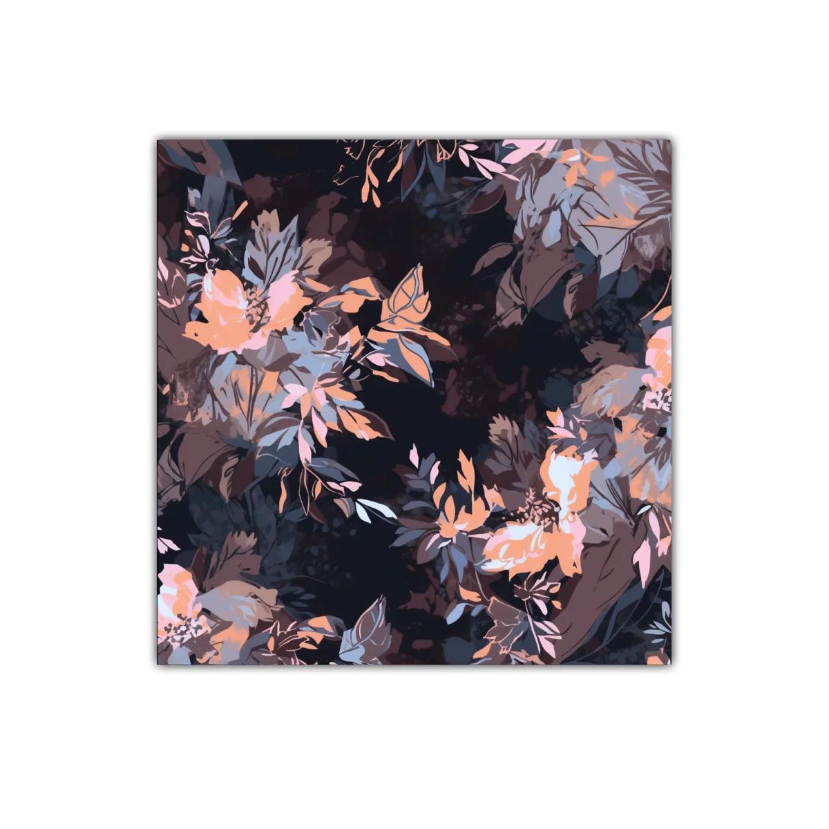 Cuadro decorativo con flores abstractas en tonos suaves — imagen principal