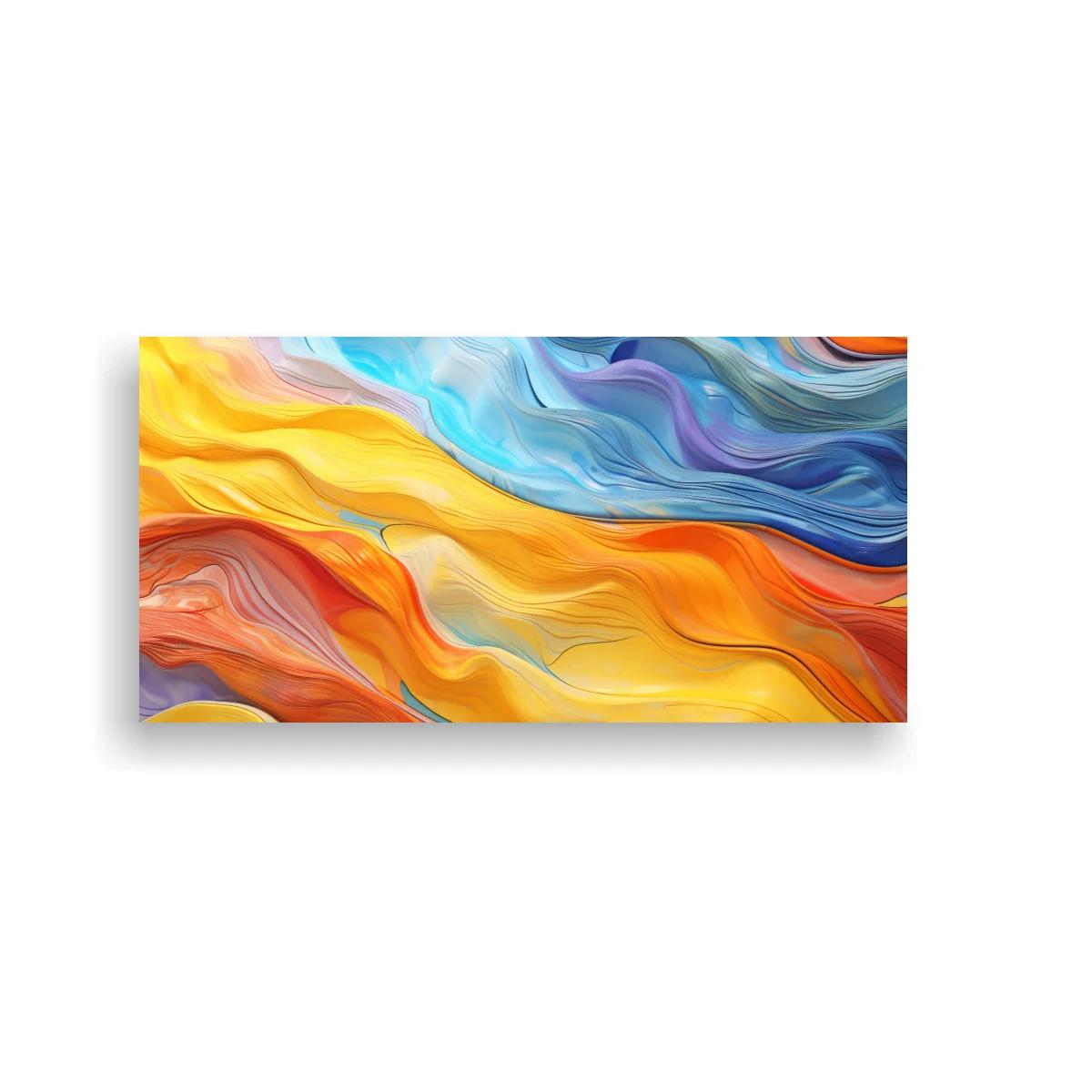 Cuadro ondas de color abstractas en franjas onduladas — imagen principal