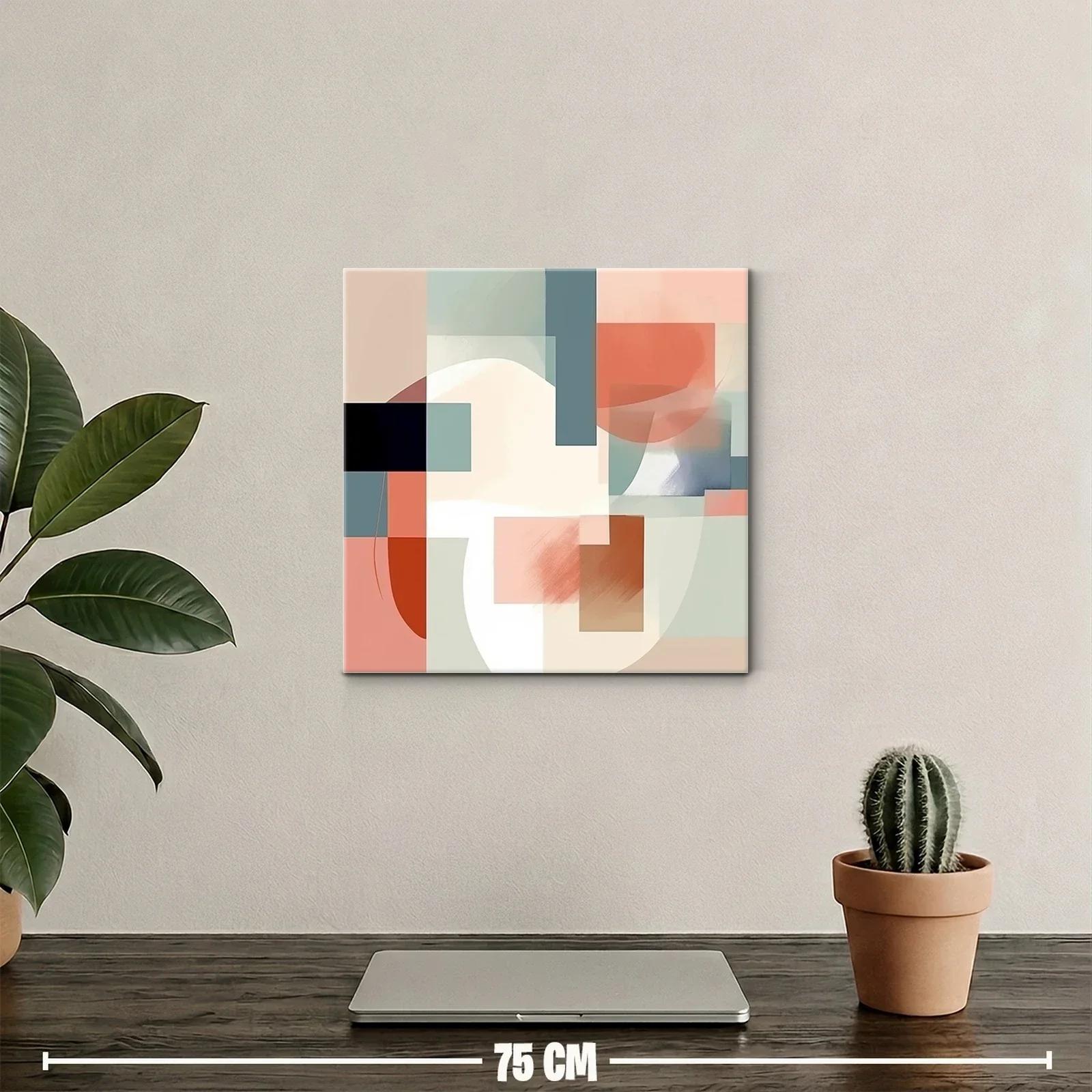 Composición abstracta con tonos cálidos y formas geométricas — miniatura 2