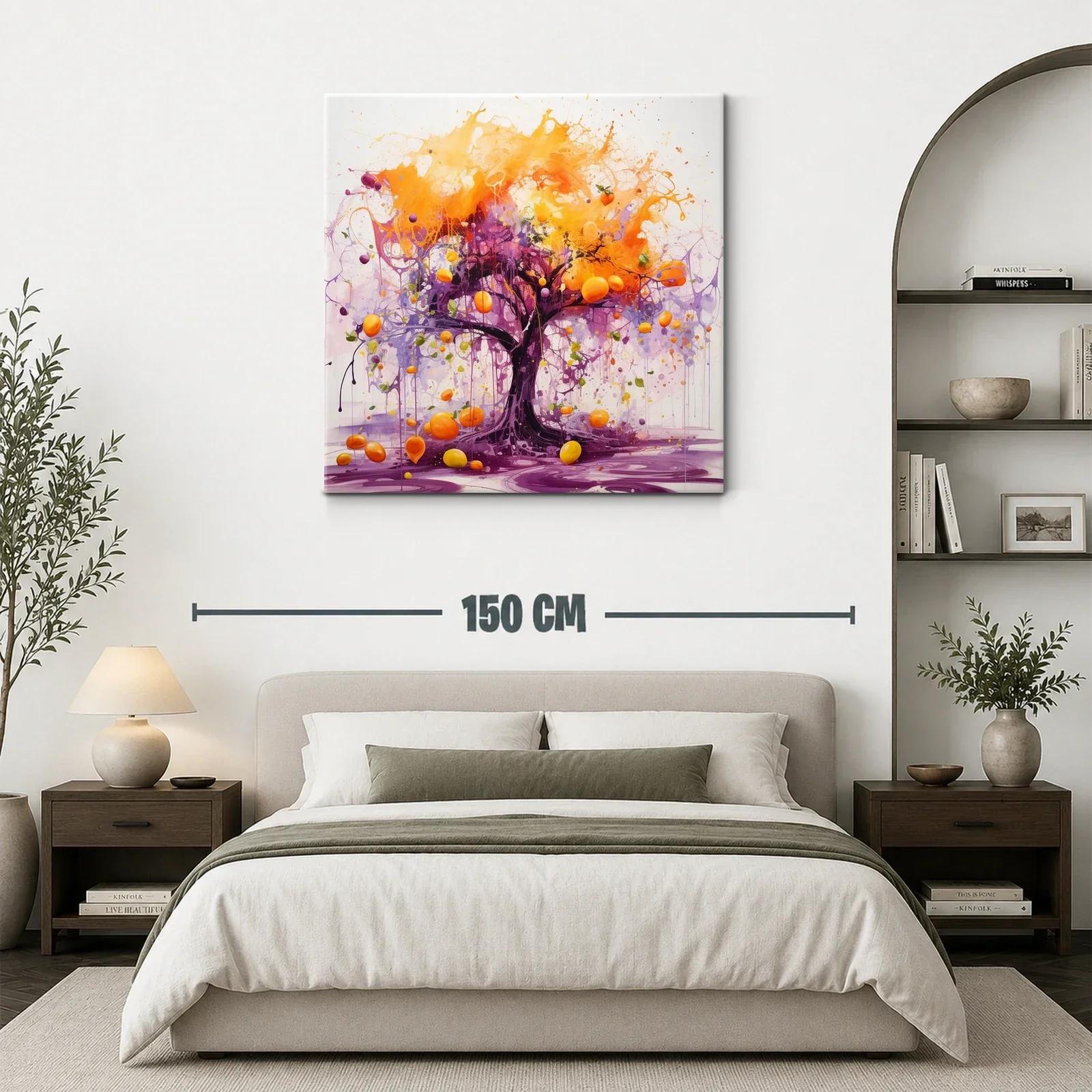 Árbol vibrante con frutos en tonos cálidos y púrpuras — miniatura 3