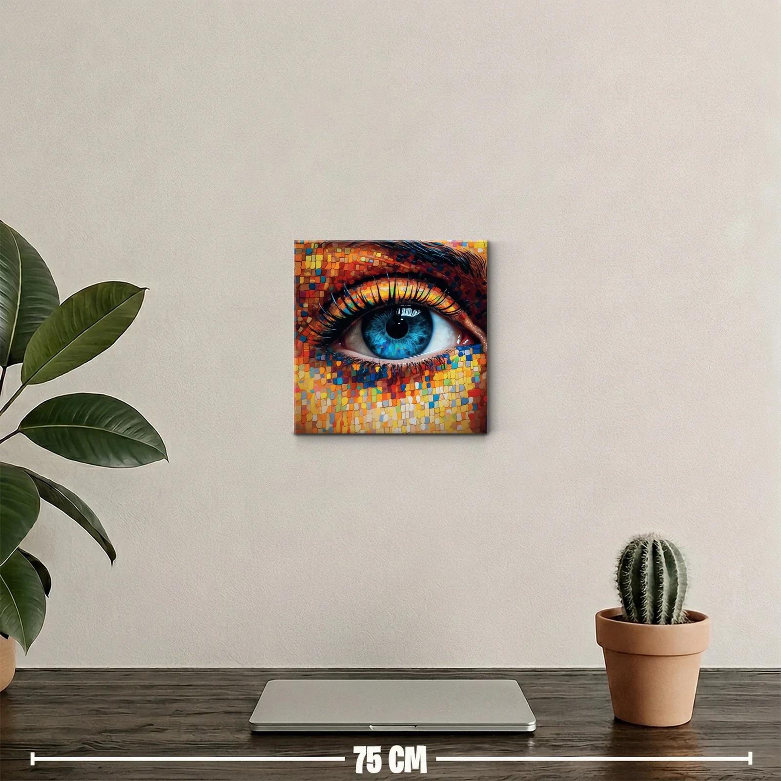 Impacto visual de ojo azul con mosaicos vibrantes coloridos — miniatura 2