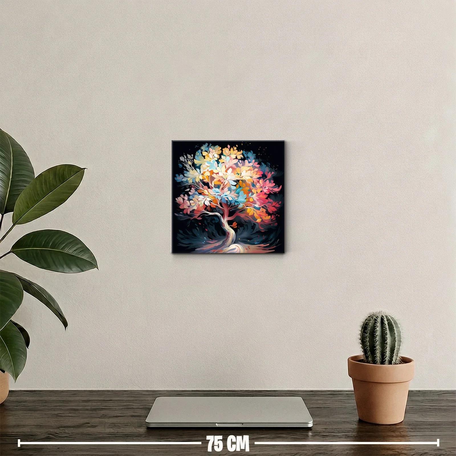 Árbol multicolor lleno de vida con hojas vibrantes y dinámicas — miniatura 2