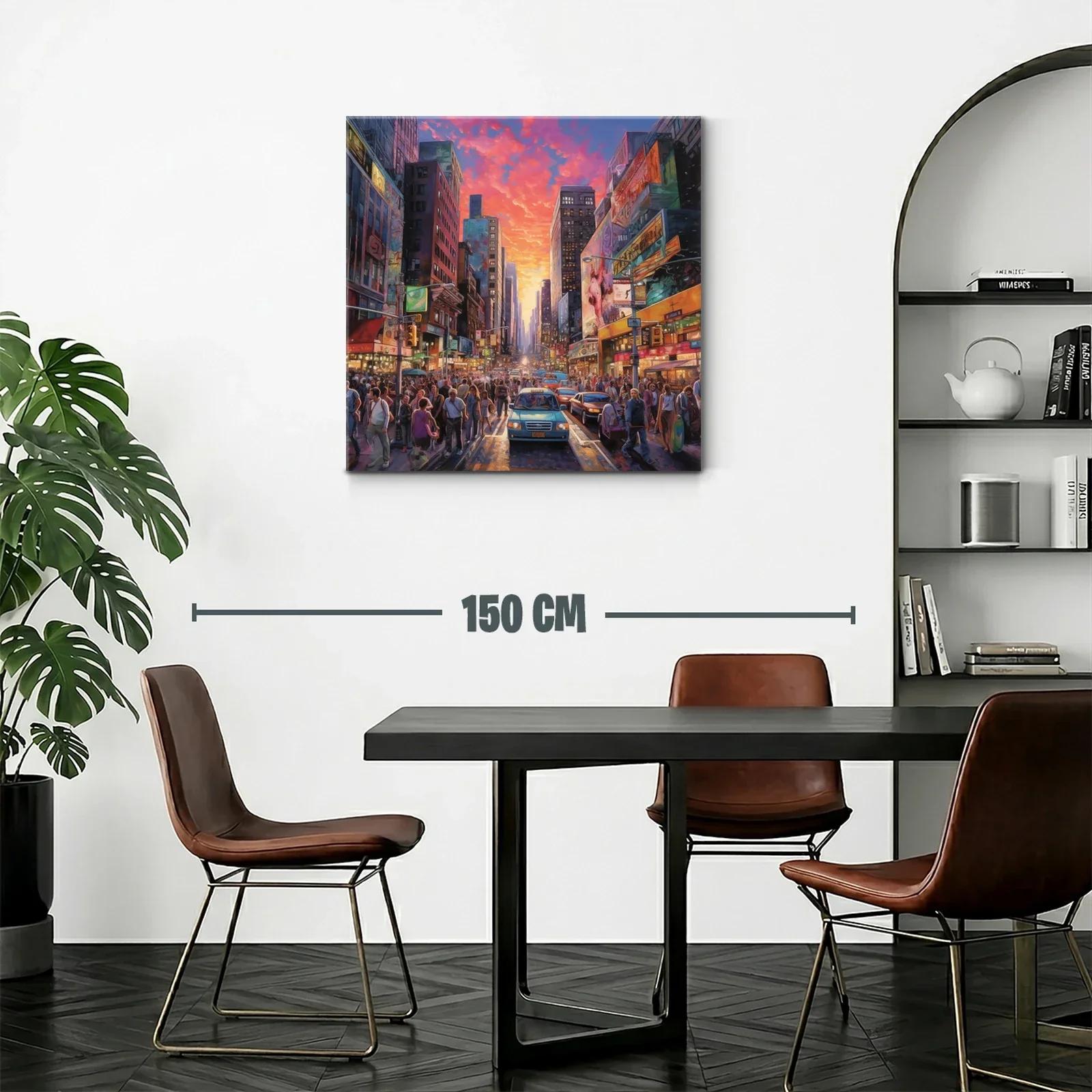 Atardecer vibrante en la ciudad con luces y movimiento — miniatura 2