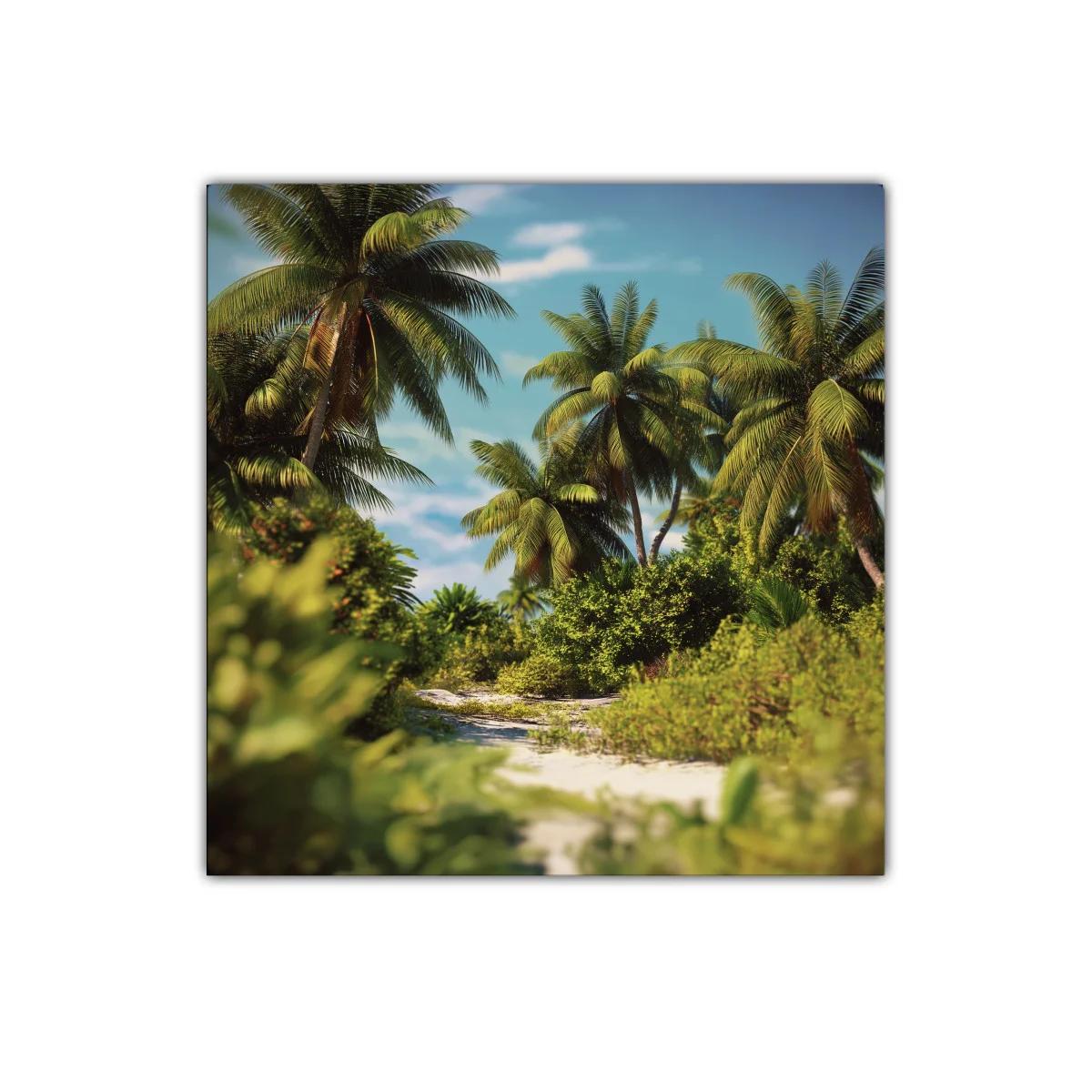 Paisaje tropical con palmeras y vegetación exuberante — imagen principal
