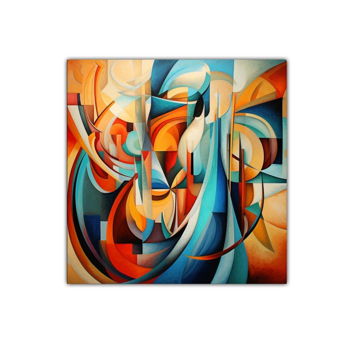 Composición abstracta con formas dinámicas y colores vivos — imagen principal