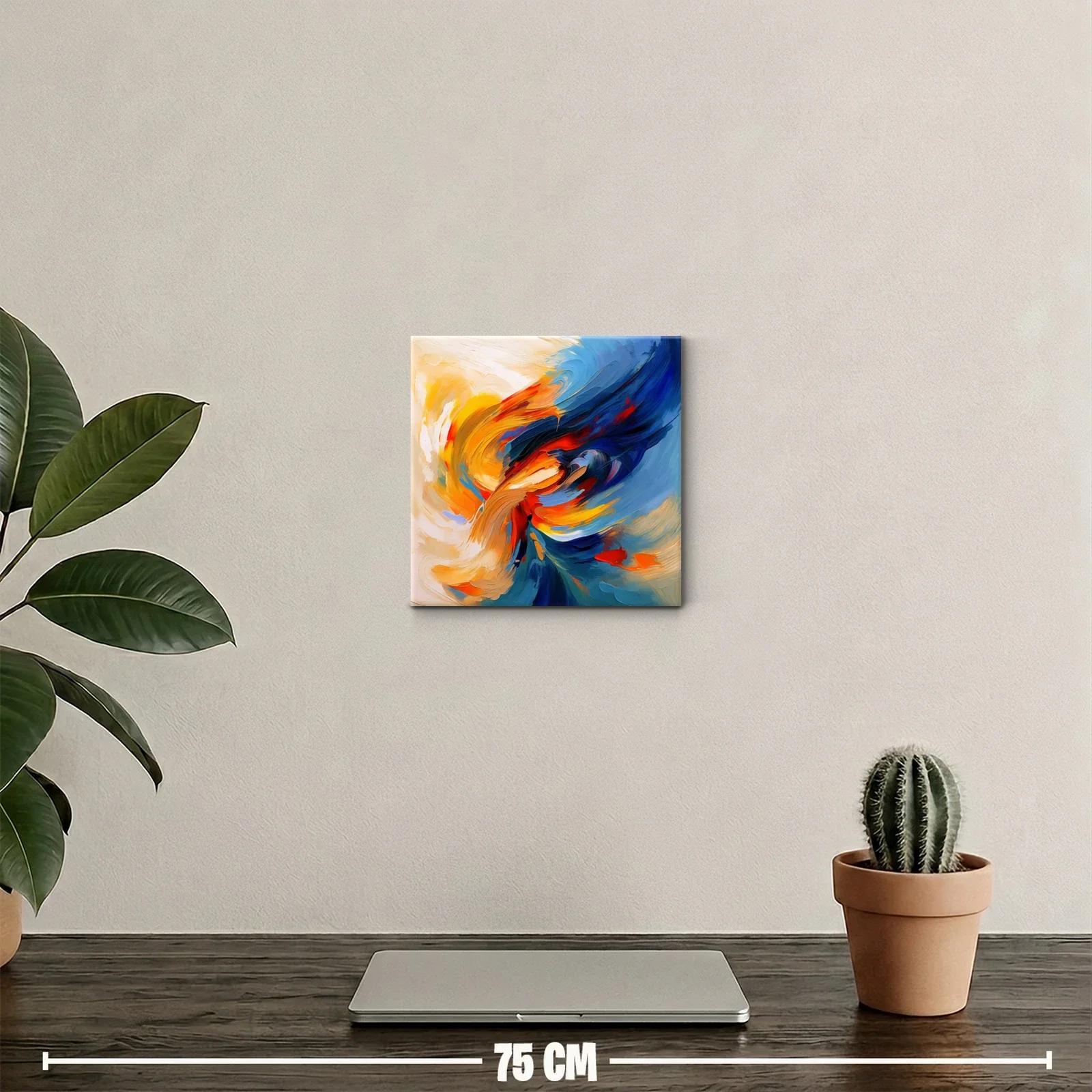 Cuadro abstracto con explosión dinámica de colores — miniatura 2