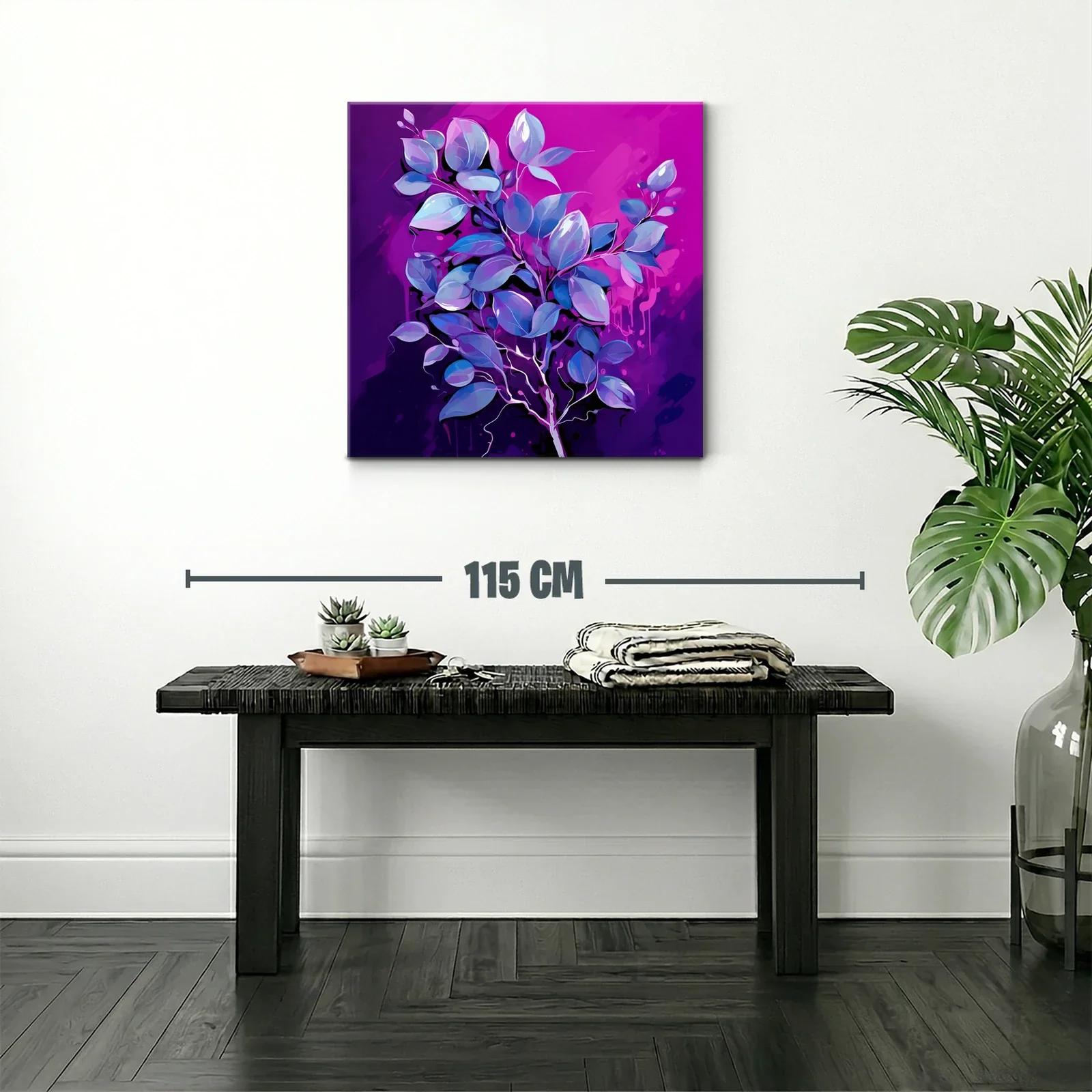 Elegante composición floral en tonos violetas y azules — miniatura 2