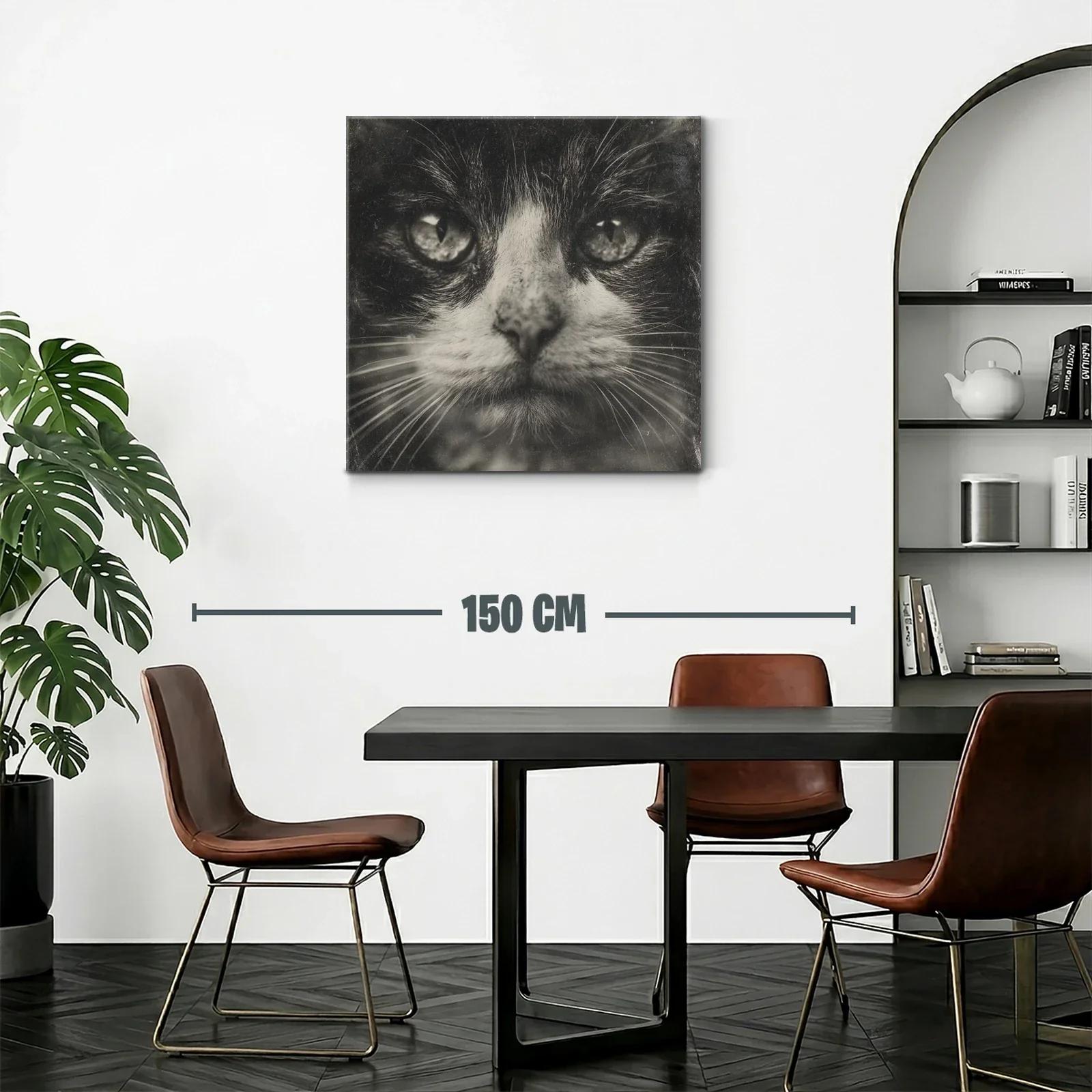 Impactante retrato de gato en tonos monocromáticos — miniatura 2