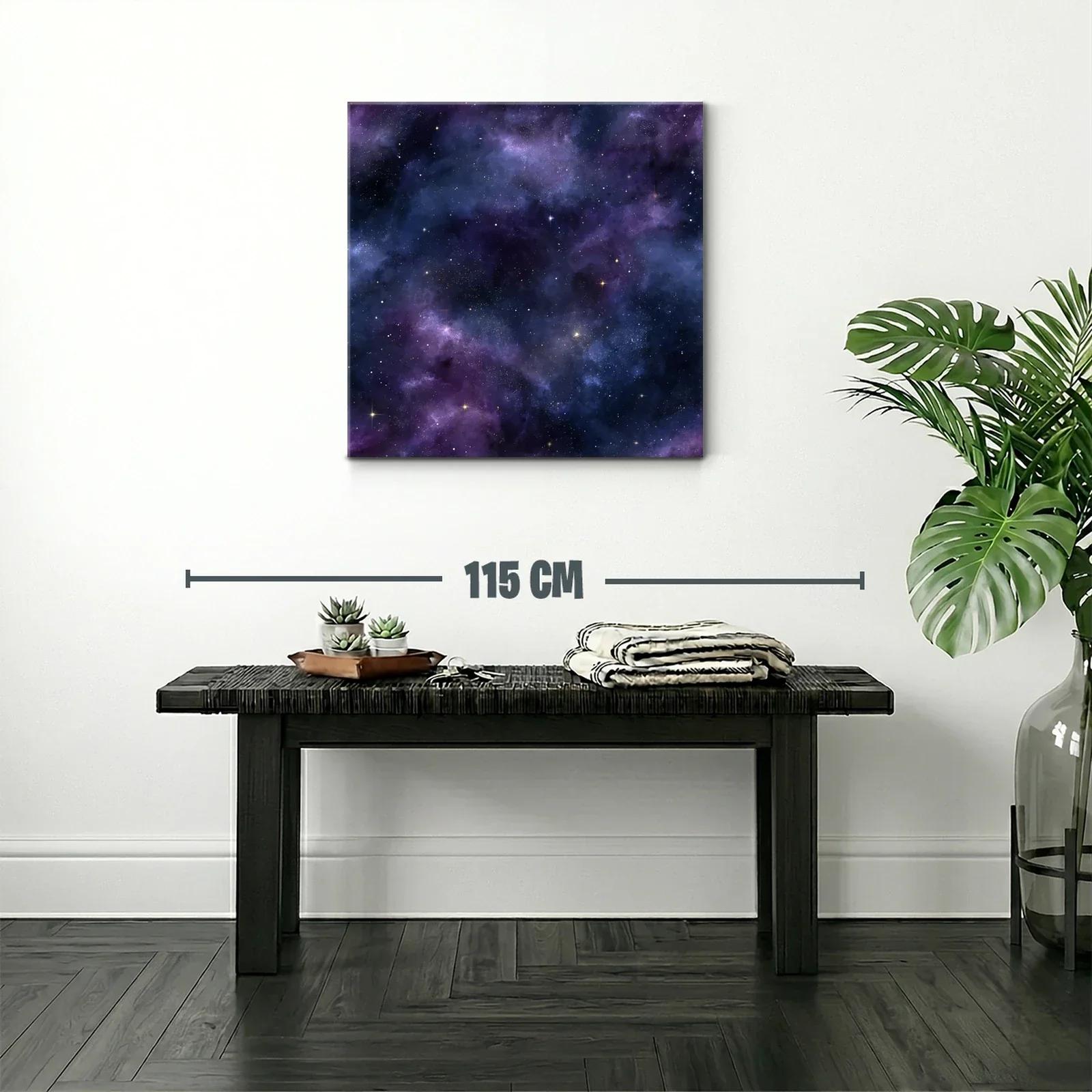 Cuadro de galaxia con tonos morados y azul oscuro — miniatura 2