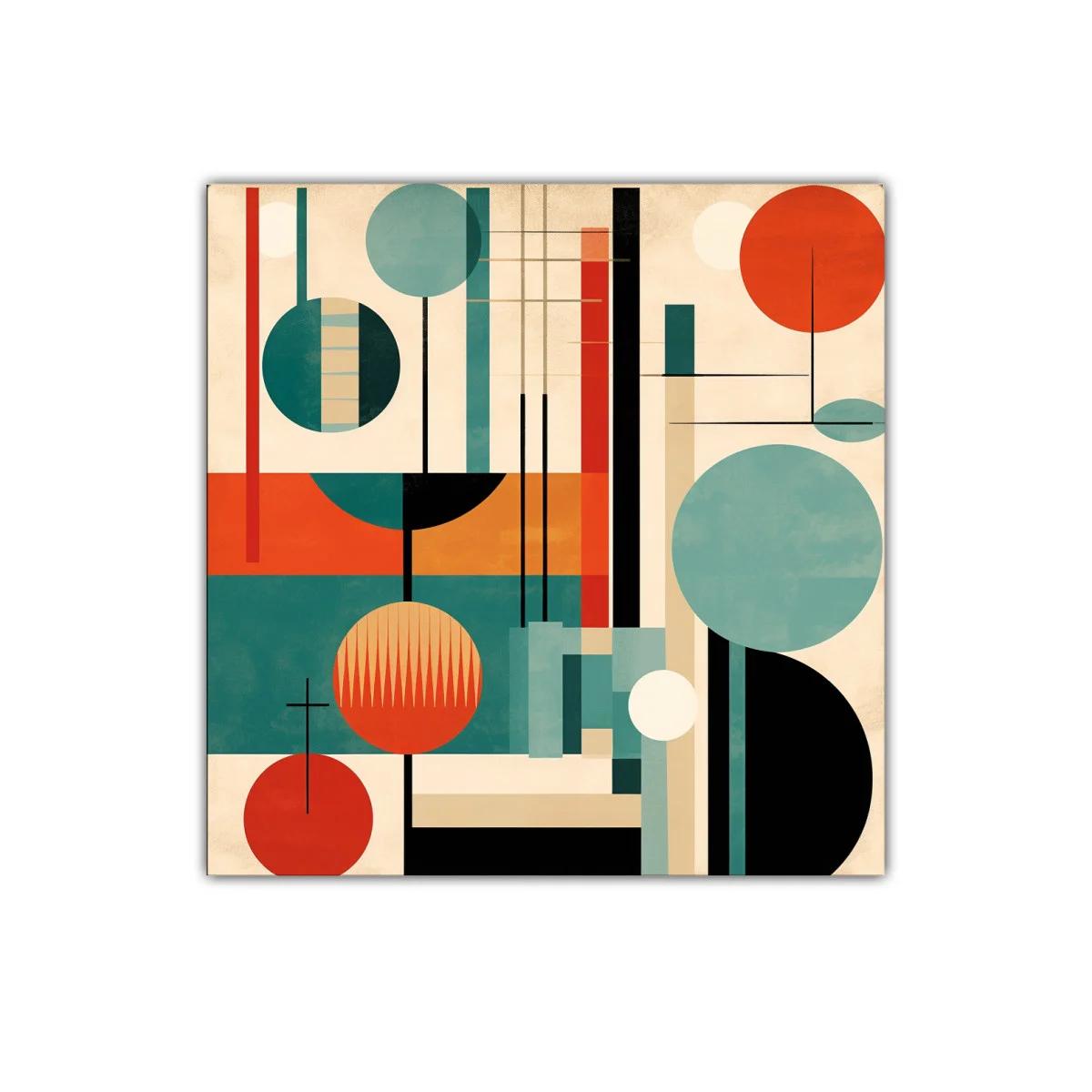 Cuadro abstracto con formas geométricas y colores vibrantes — imagen principal