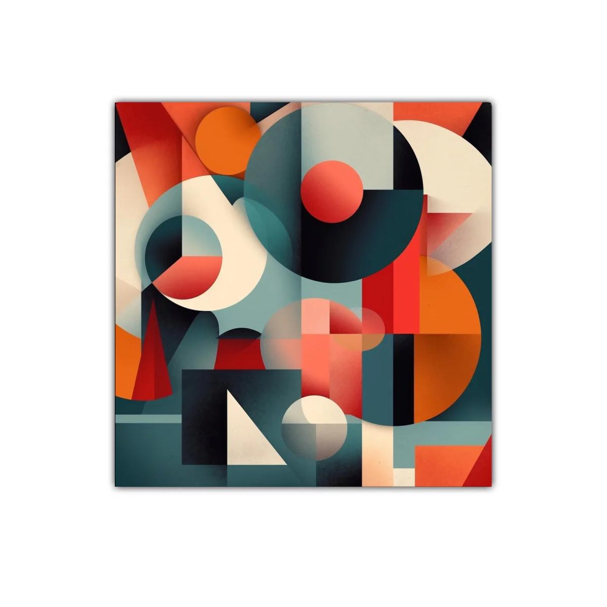 Cuadro abstracto con formas geométricas y colores vibrantes — imagen principal