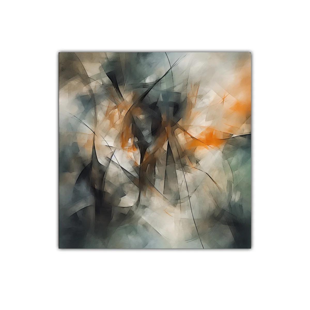 Composición abstracta en tonos cálidos y neutros