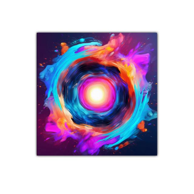 Explosión de colores vibrantes en espiral dinámica