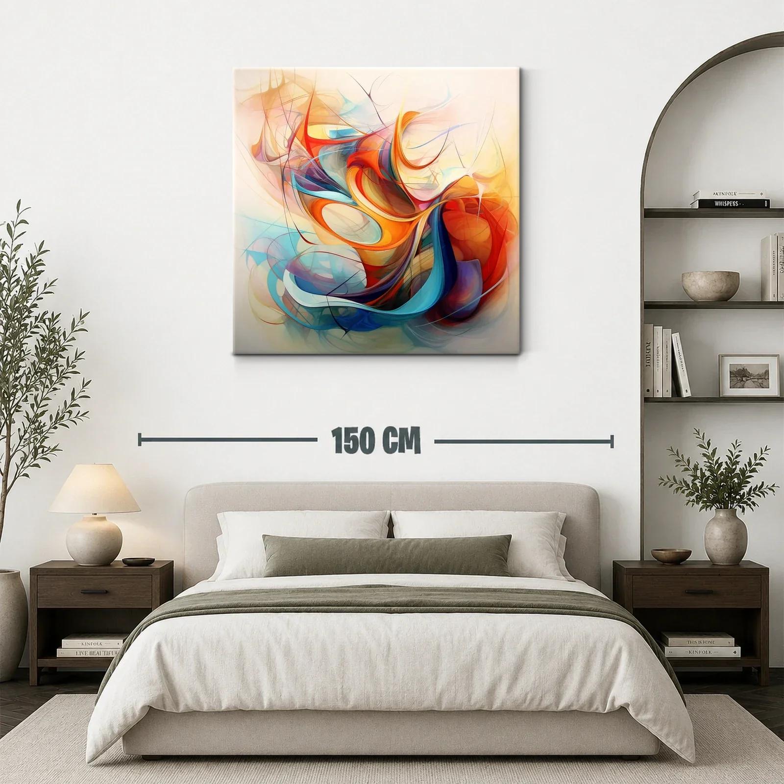 Composición abstracta con formas fluidas y vibrantes — miniatura 3