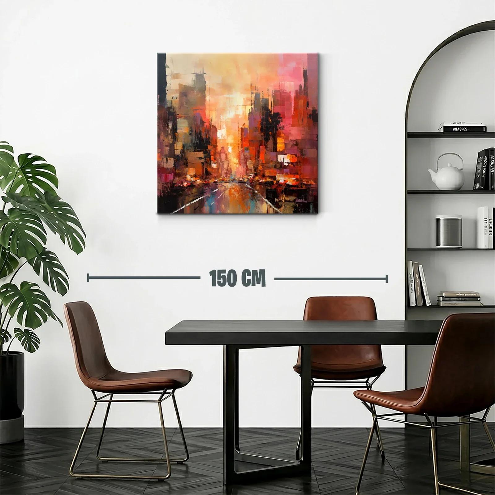 Atardecer vibrante en ciudad abstracta llena de energía — miniatura 2