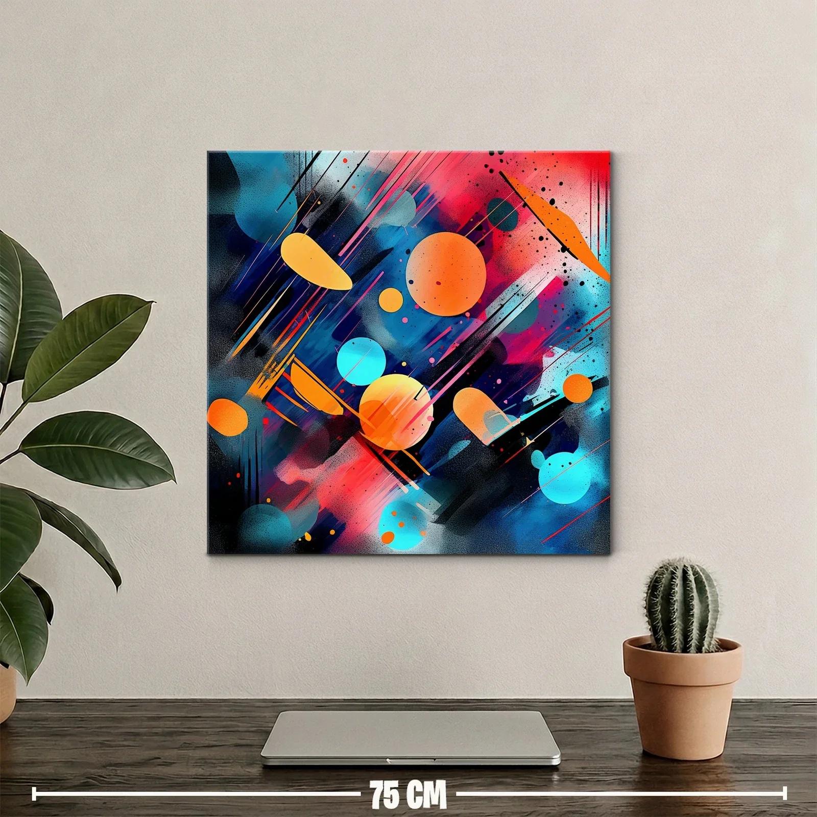 Composición abstracta con esferas vibrantes en movimiento — miniatura 2