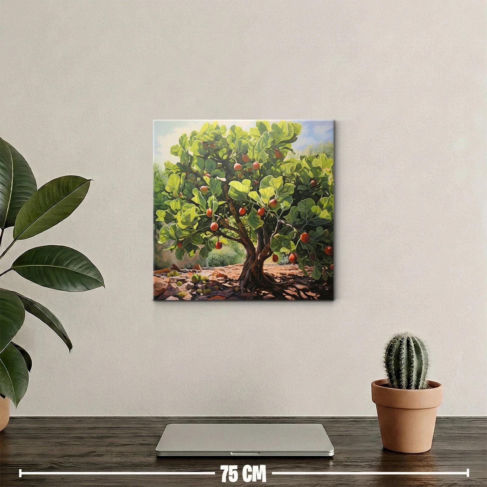 Árbol frutal iluminado con hojas y frutos vibrantes — miniatura 2