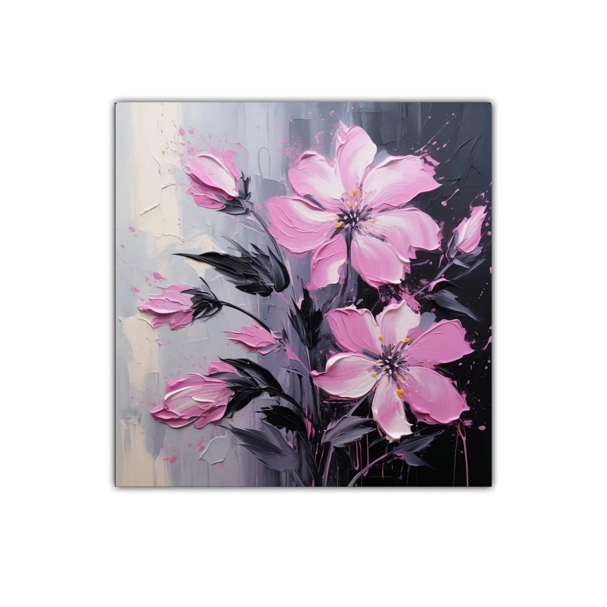 Elegancia floral en tonos rosas y grises para decoración — imagen principal