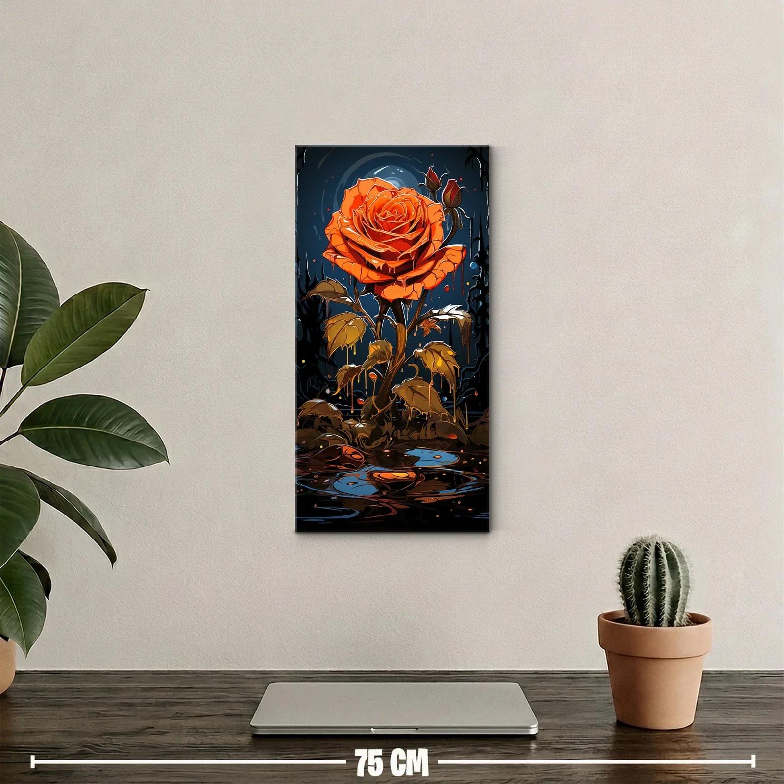 Cuadro rosa naranja con charco de reflejos — miniatura 2