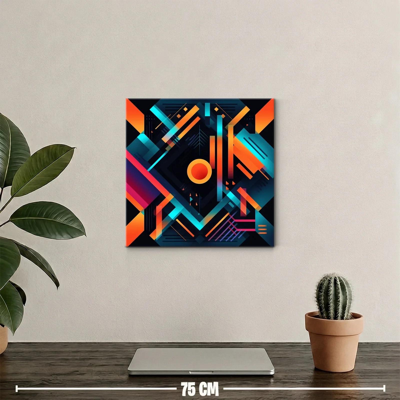 Diseño geométrico vibrante con contrastes luminosos y oscuros — miniatura 2