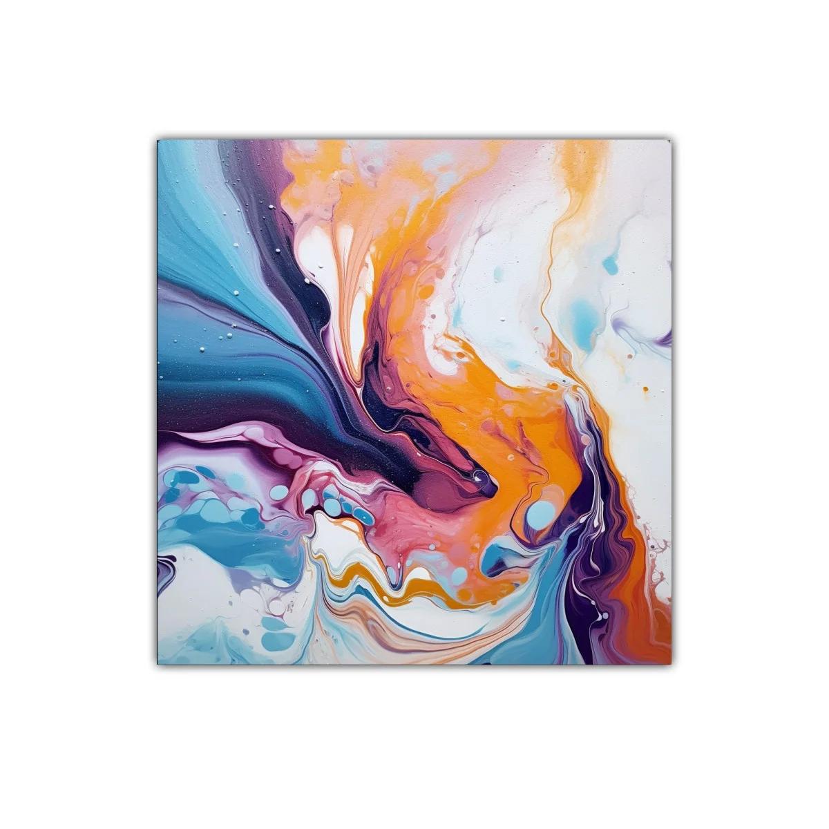Cuadro abstracto con movimiento y colores vibrantes — imagen principal
