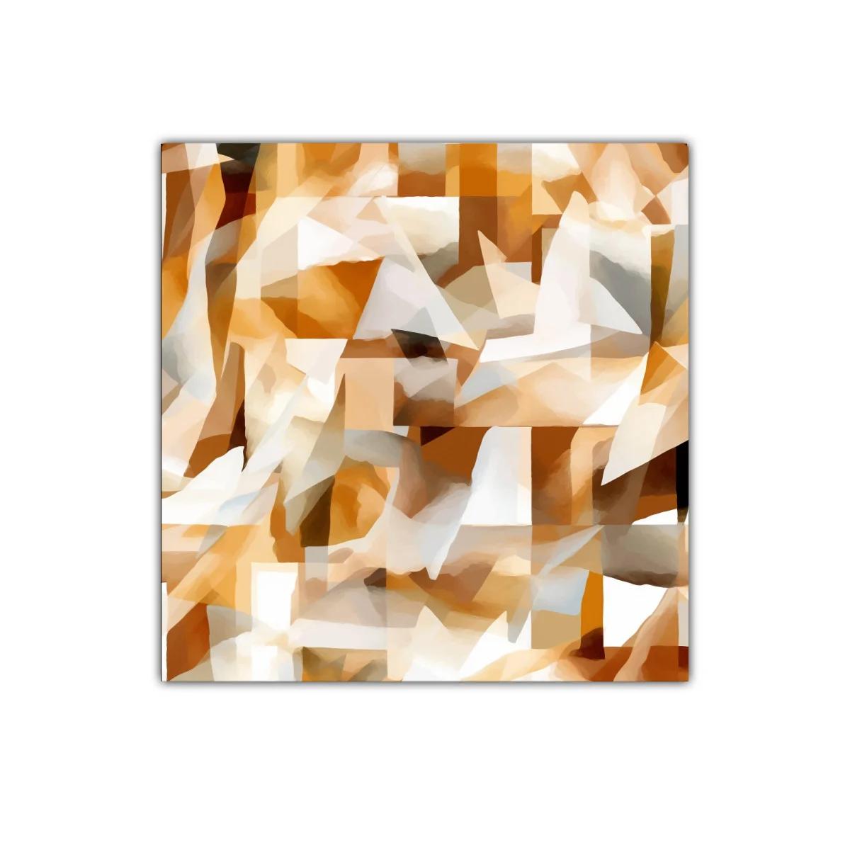 Cuadro abstracto en tonos cálidos y neutros para decorar — miniatura 1