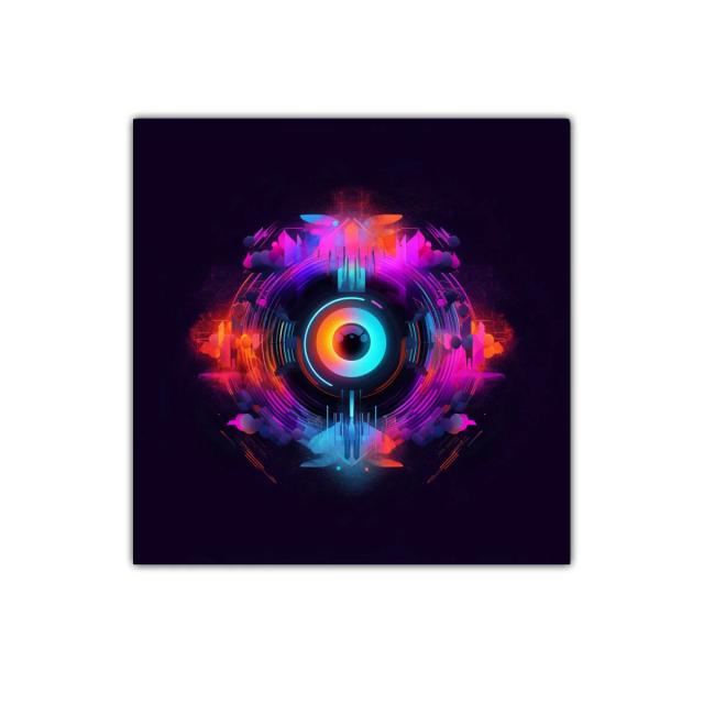 Cuadro abstracto con diseño moderno y colores vibrantes