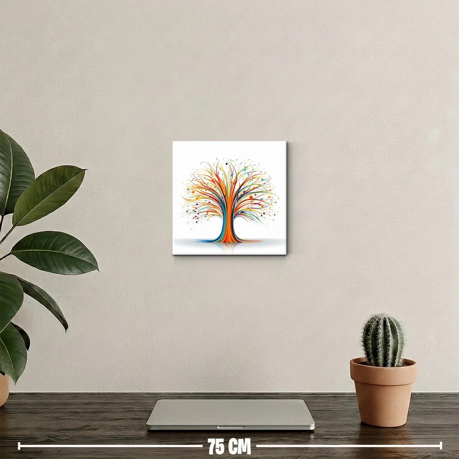 Árbol vibrante con colores vivos y diseño moderno — miniatura 2