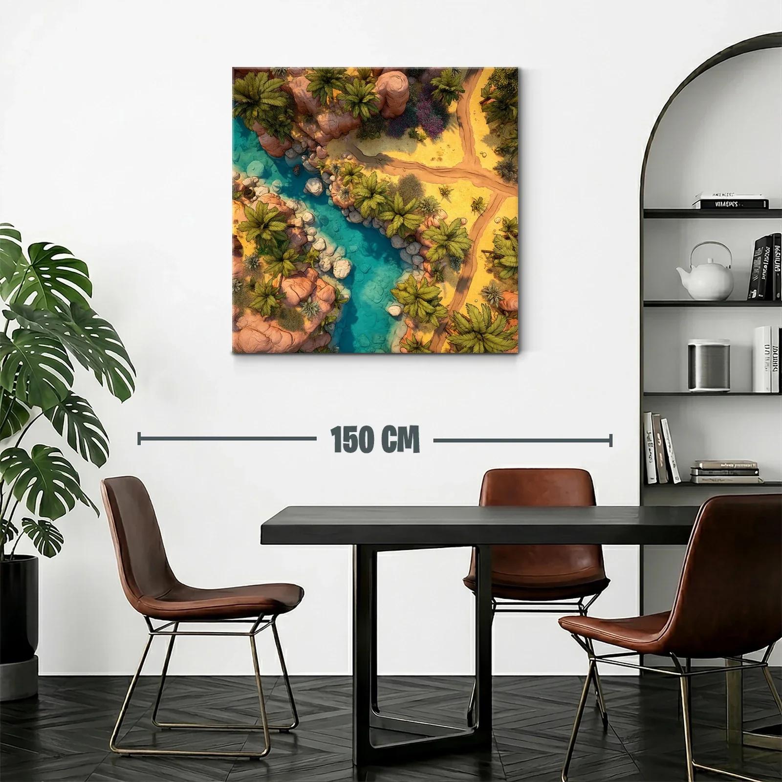 Paisaje natural con río turquesa y vegetación exuberante — miniatura 2