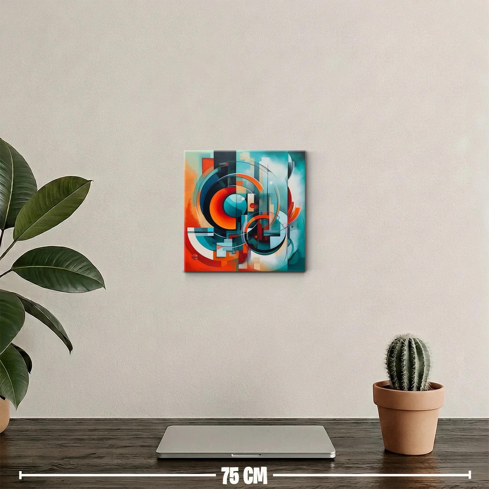 Composición abstracta con círculos y tonos vibrantes — miniatura 2