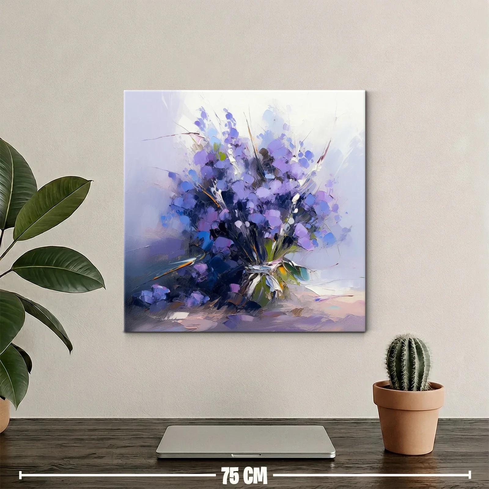 Ramito de flores en tonos lilas y azules vibrantes — miniatura 2