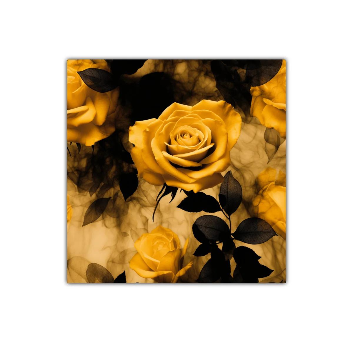 Rosas doradas sobre fondo oscuro para decorar
