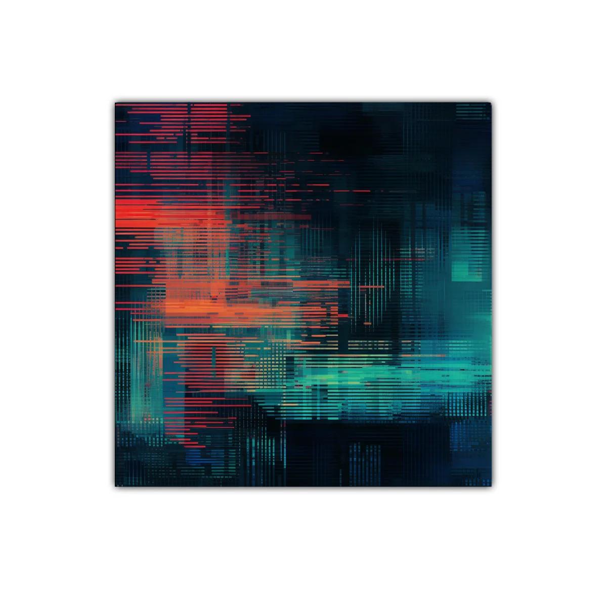 Composición abstracta en tonos vibrantes y oscuros — imagen principal